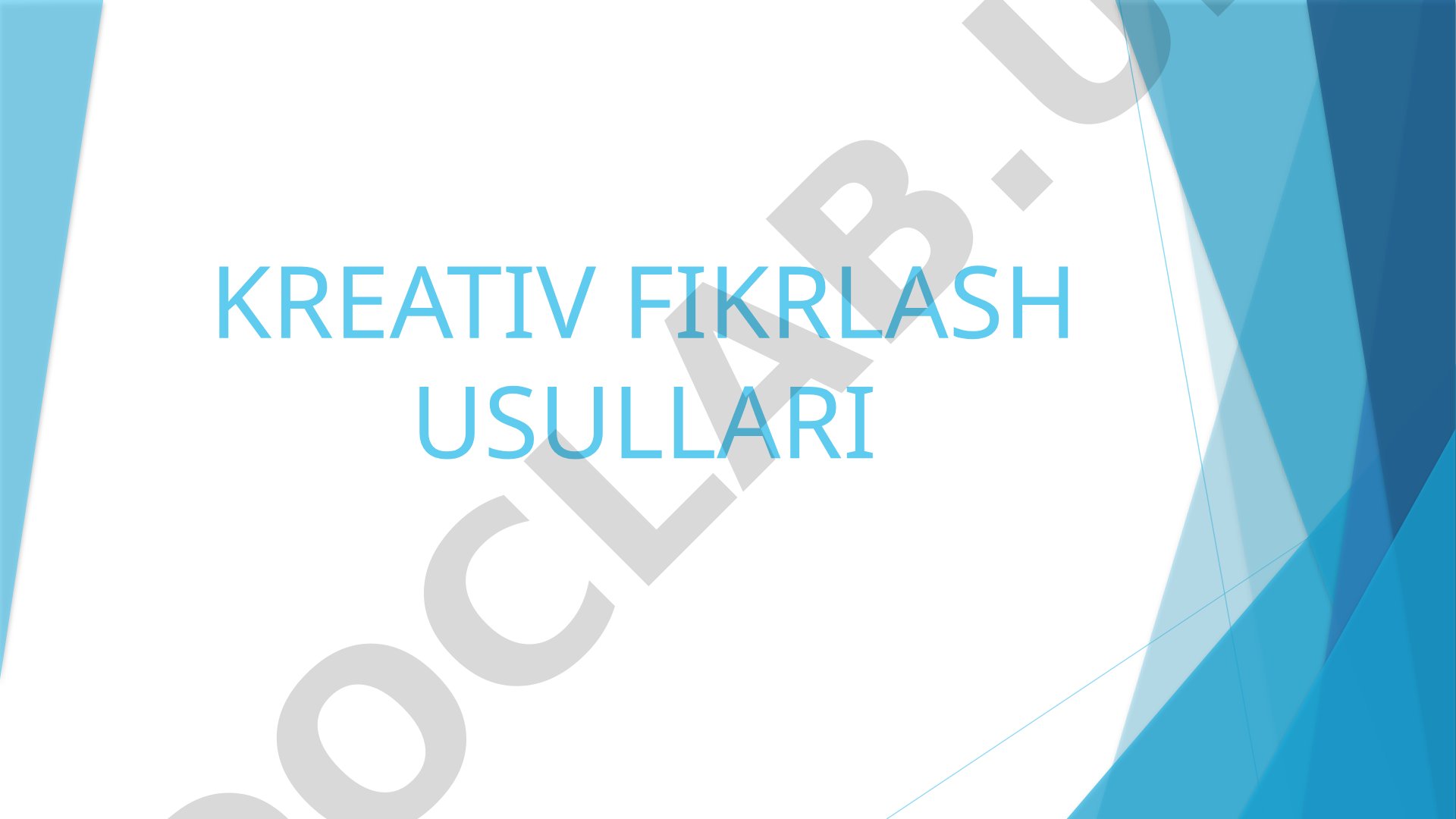 Intellekt va kreativlik tushunchalari, ularning o'lchash usullari haqida