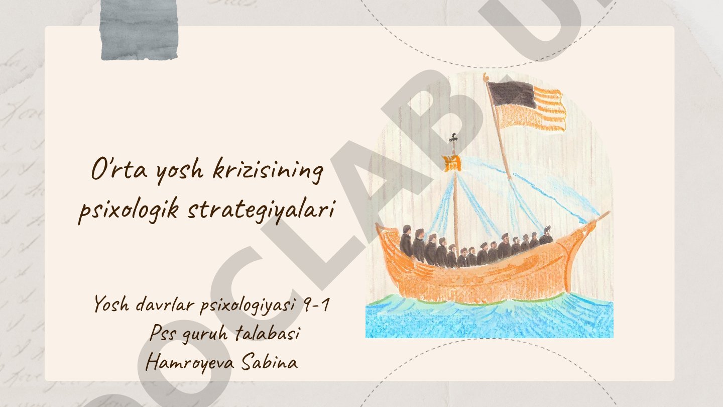 O'rta yosh krizisining psixologik strategiyalari