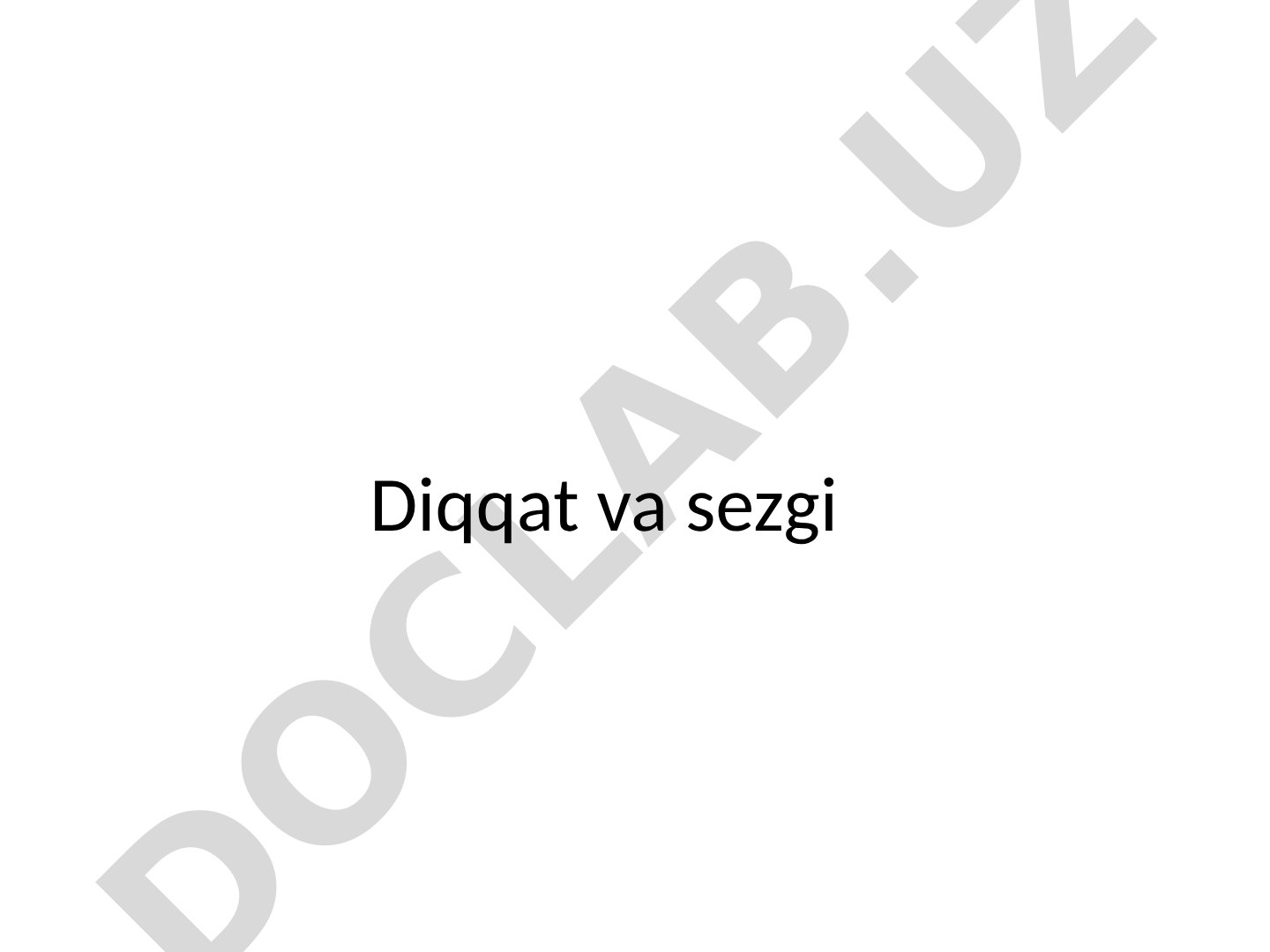 Diqqat va sezgi
