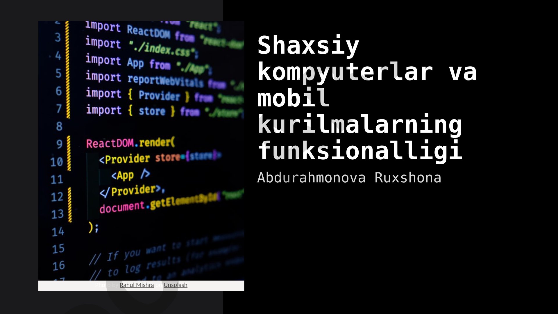 Shaxsiy kompyuterlar va mobil kurilmalarning funksionalligi