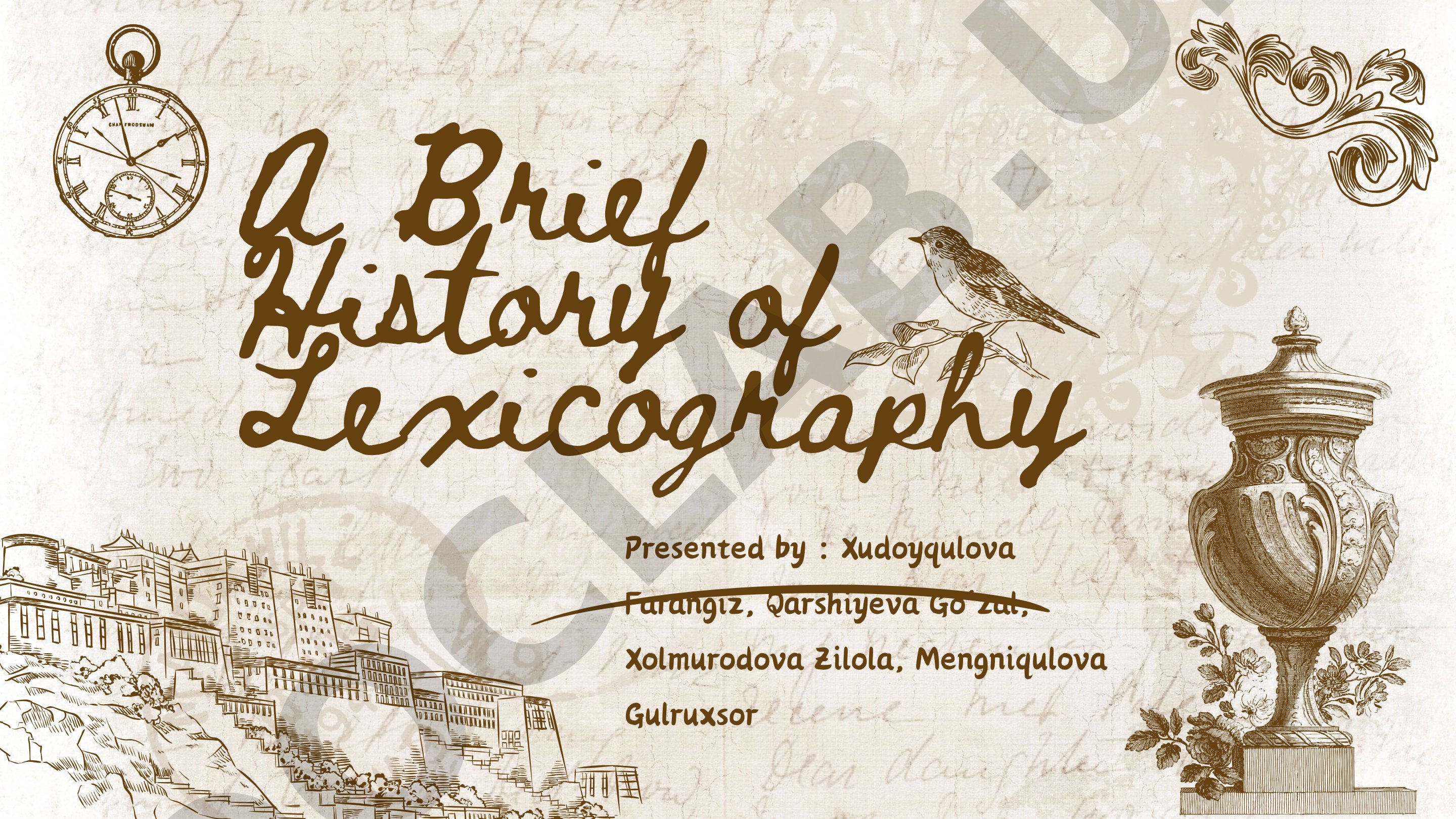 A Brief History of Lexicography