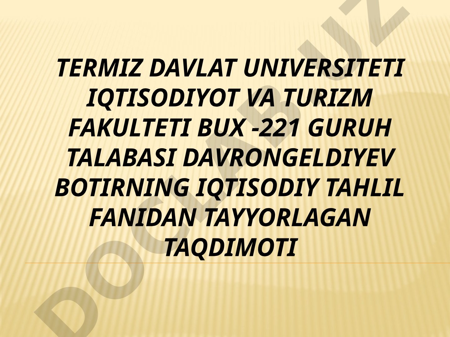 Xo’jalik yurituvchi subyektlarning xususiy kapitali tahlili