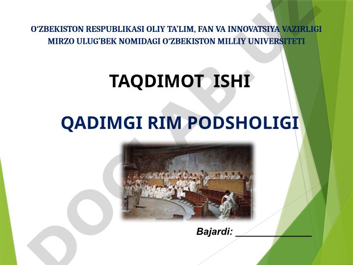 Qadimgi Rim podsholigi davri tarixi va madaniyati