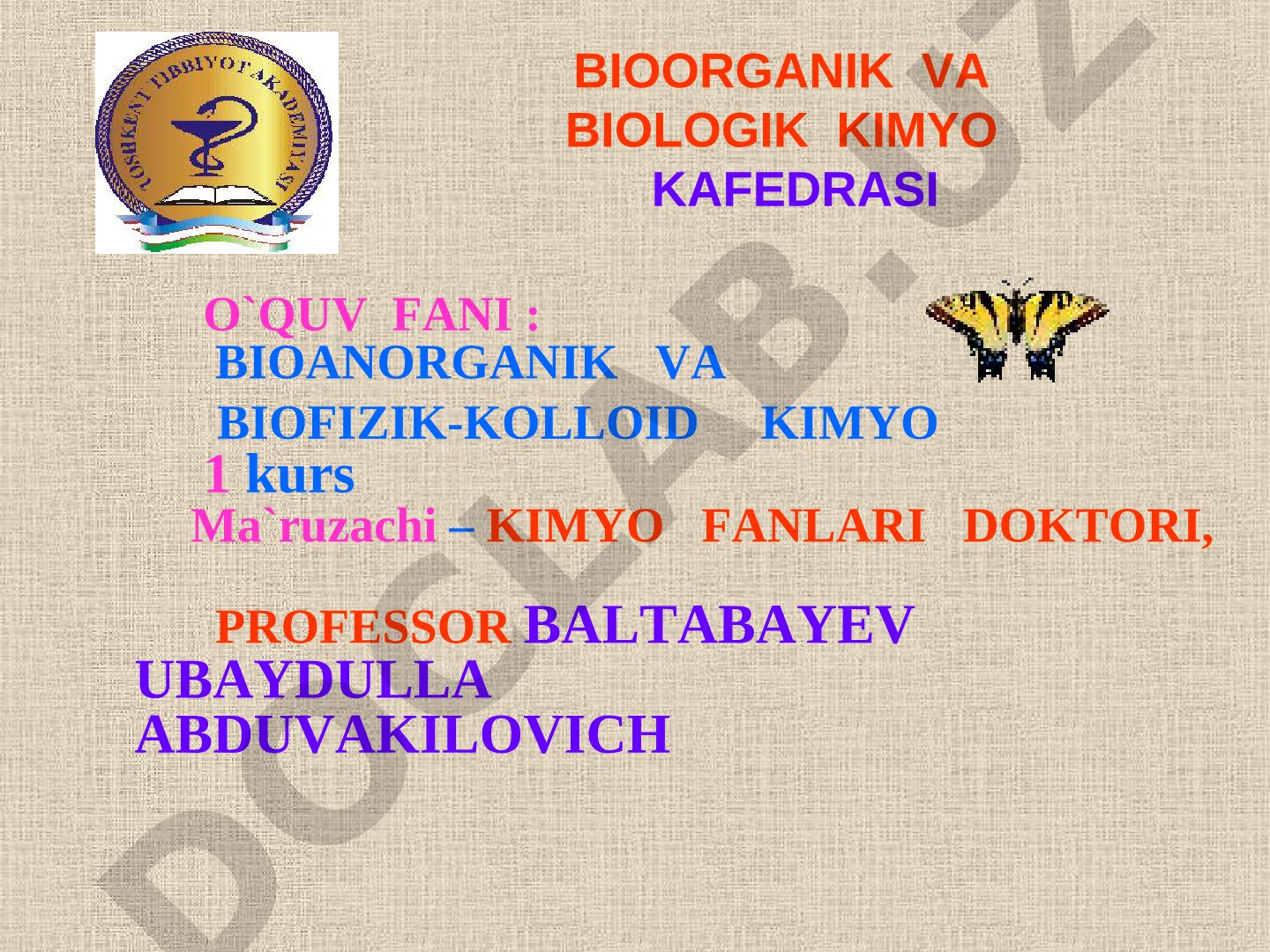 Elektrokimyo asoslari. Biologik suyuqliklarni elektrkimyo usullari bilan tekshirish