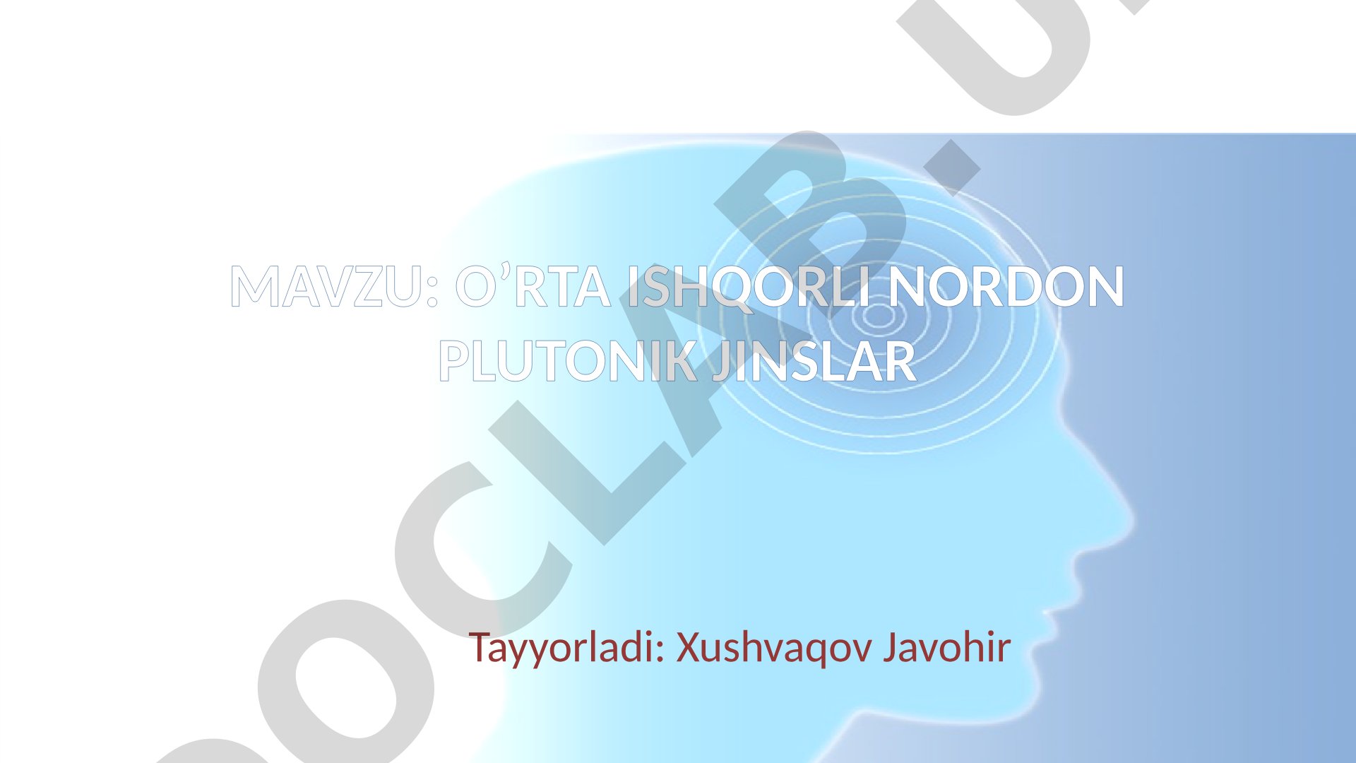 O'rta ishqorli nordon plutonik jinslar