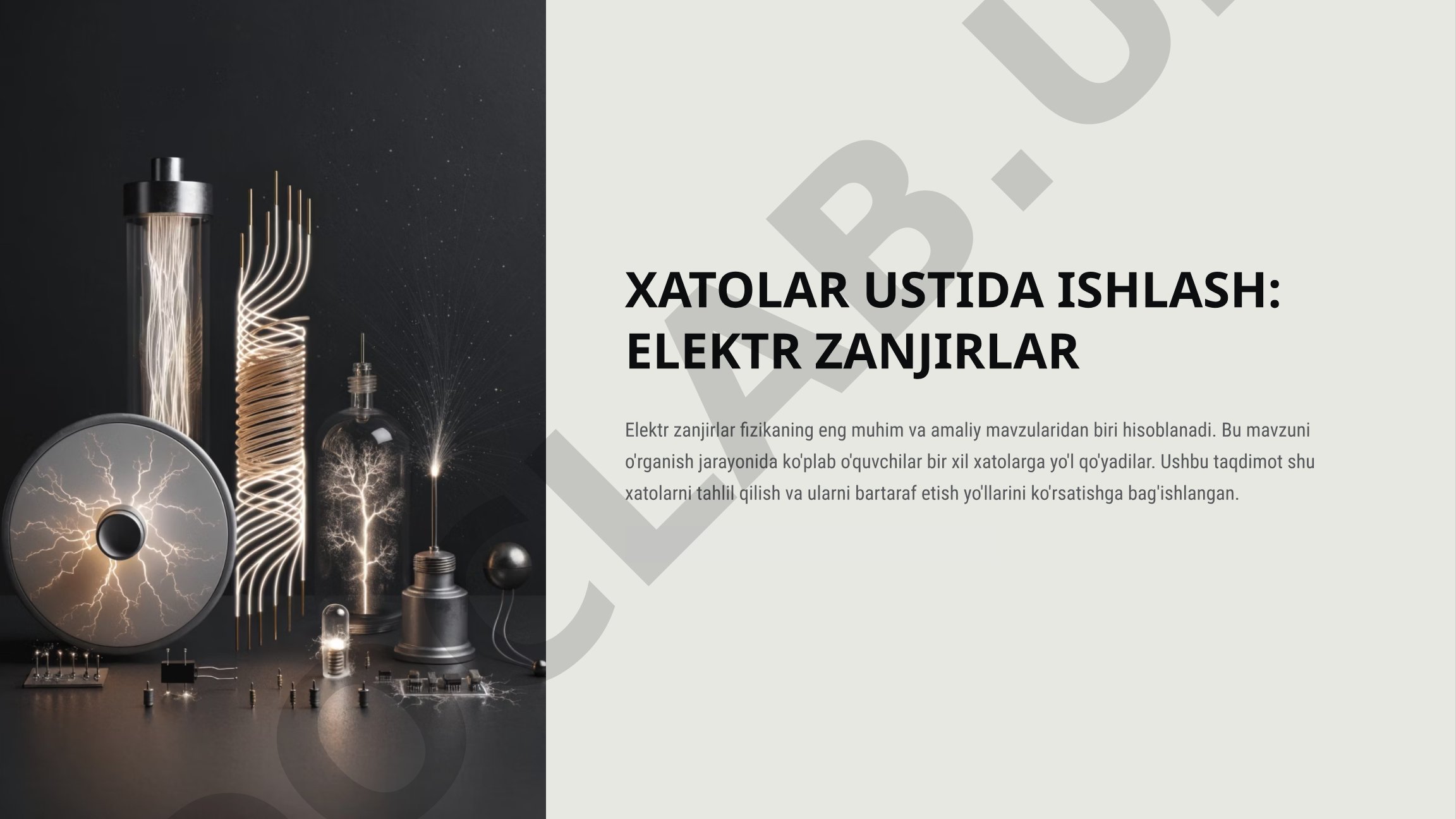 Xatolar ustida ishlash: elektr zanjirlar