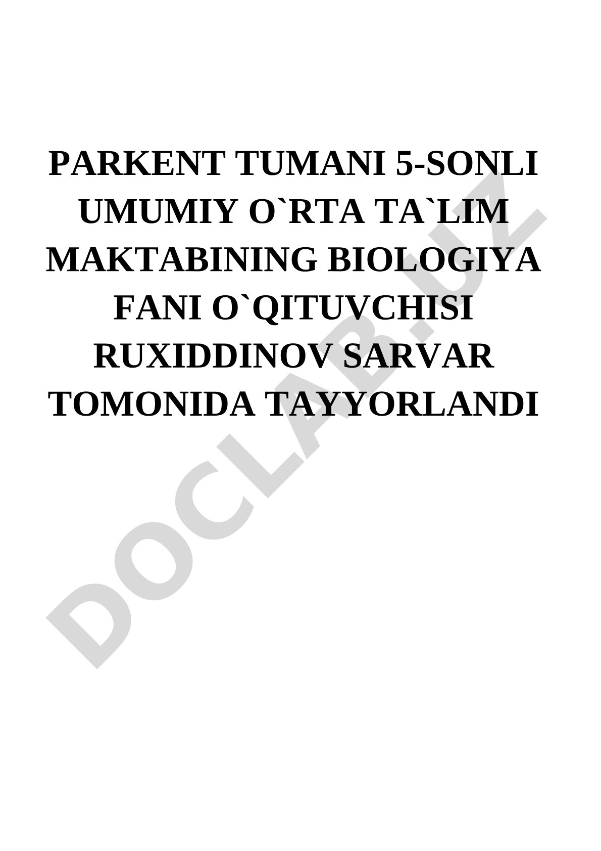 8-sinf Al-Xorazmiy olimpiadasi biologiya test savollari