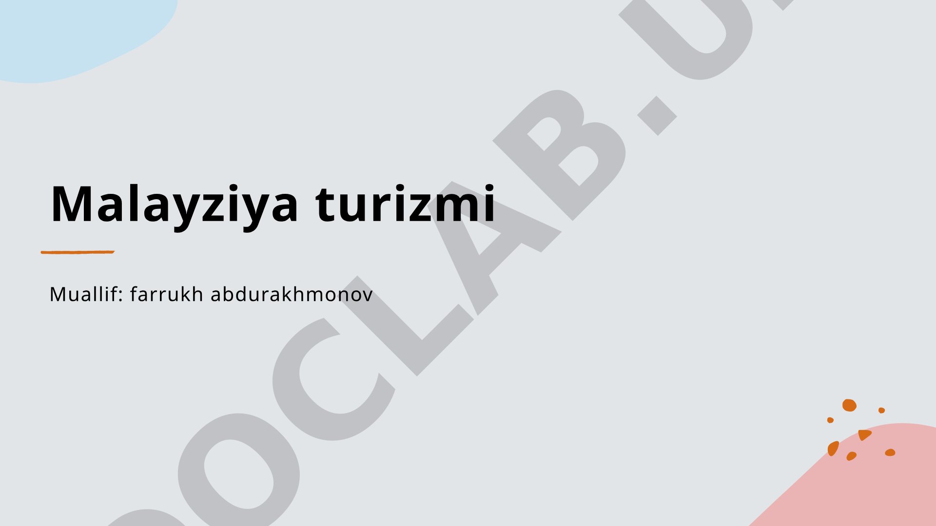 Malayziya turizmi: tarixiy meros va madaniy xilma-xillik