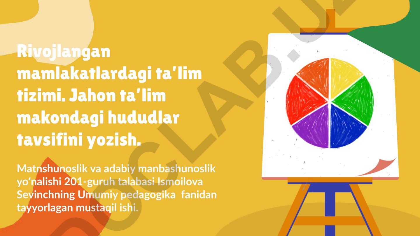 Rivojlangan mamlakatlardagi ta’lim tizimi va jahon ta’lim makonlari