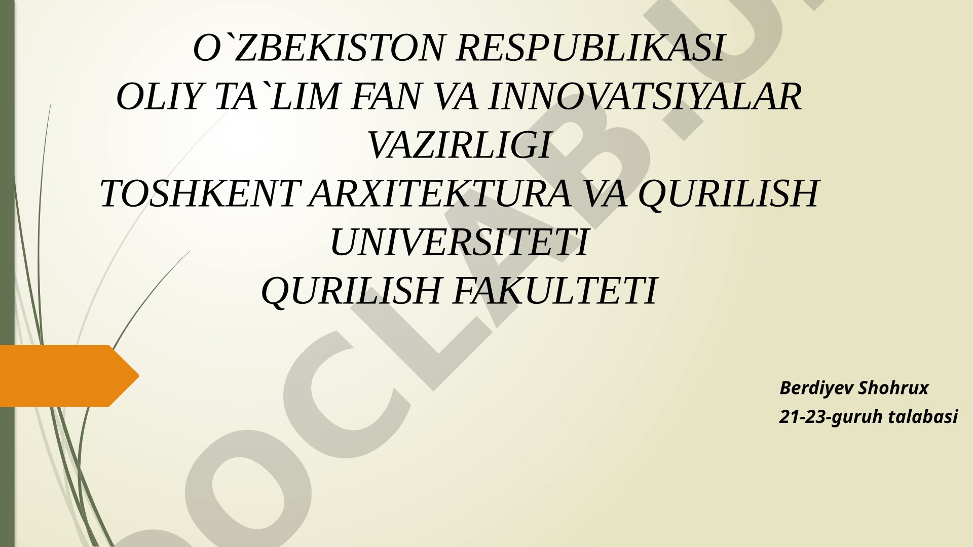 Ochiq tizimlar termodinamikasi. Soplo va diffuzorlar