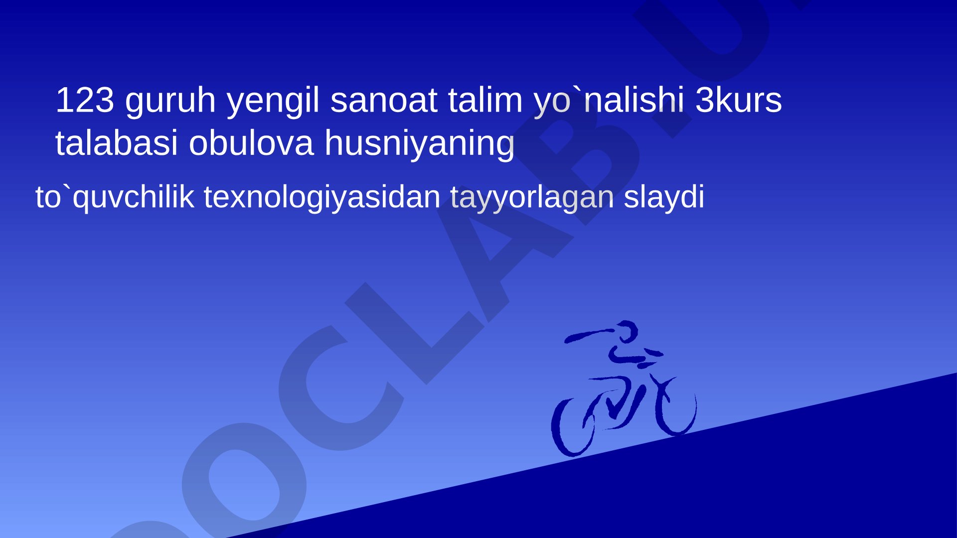 Zamonaviy to'quvchilik ishlab chiqarish texnologiyasining rivojlanish istiqbollari
