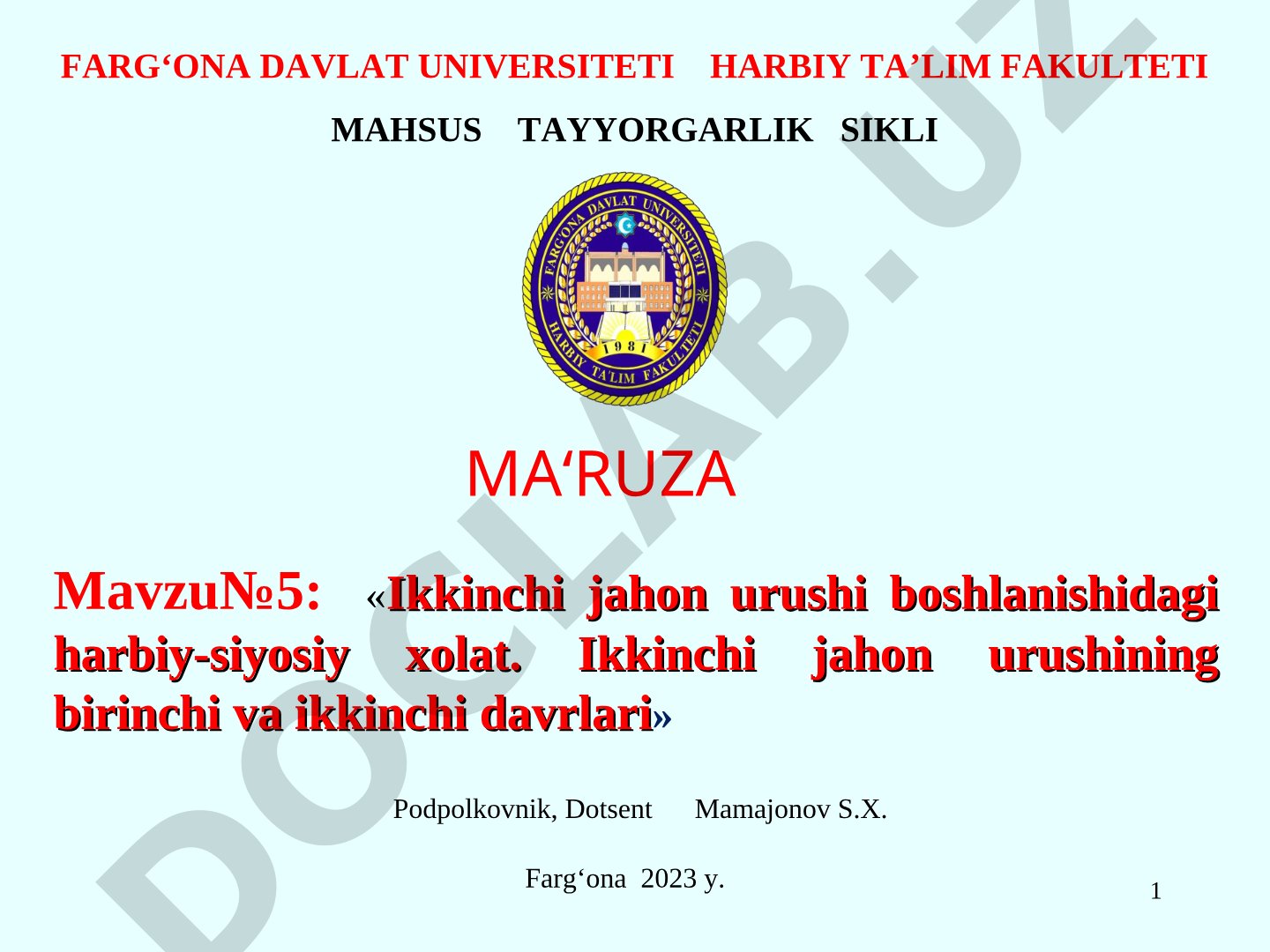Ikkinchi jahon urushi boshlanishidagi harbiy-siyosiy xolat. Ikkinchi jahon urushining birinchi va ikkinchi davrlari