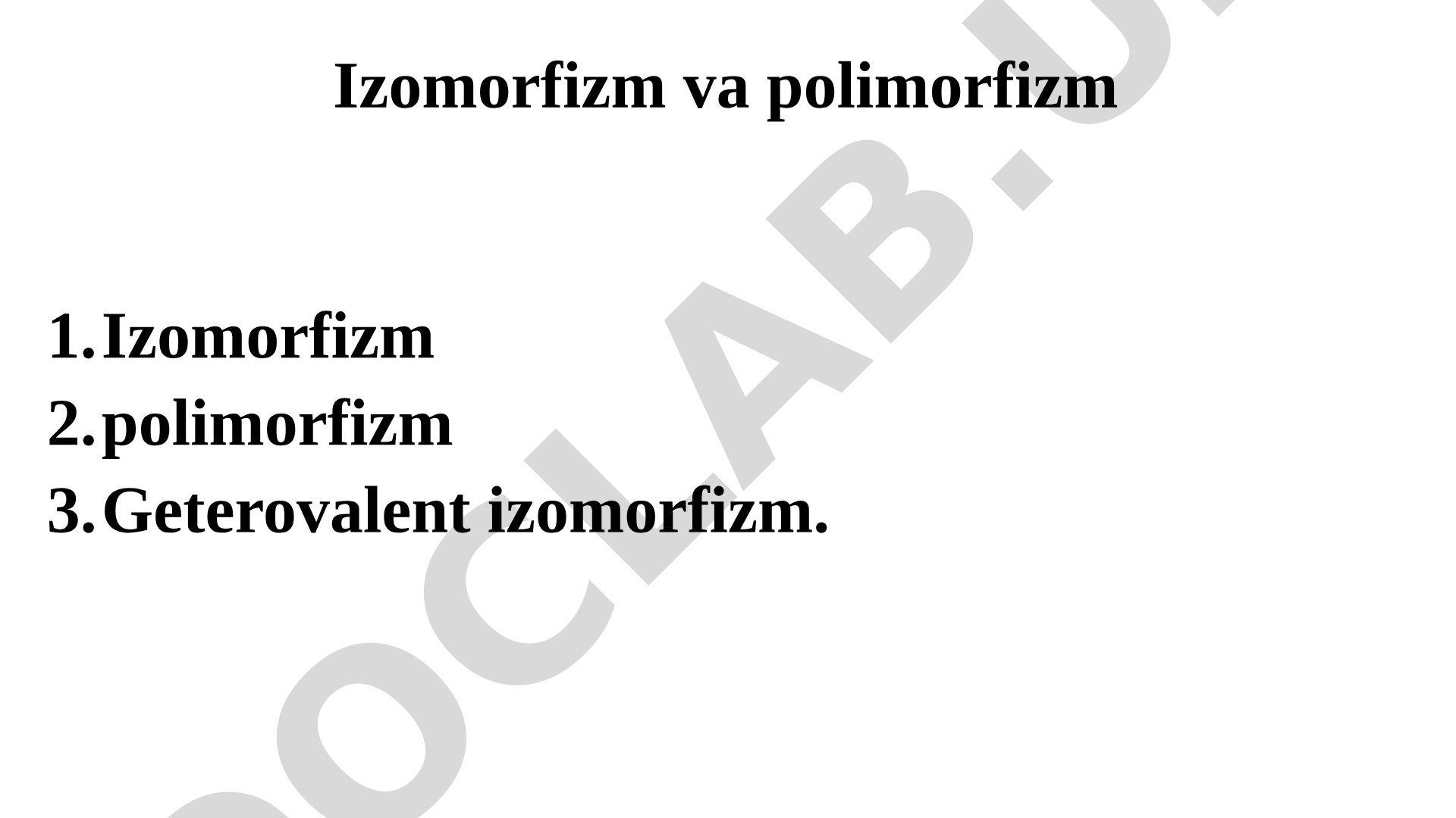 Izomorfizm va polimorfizm tushunchalari, turlari, misollar va afzalliklari