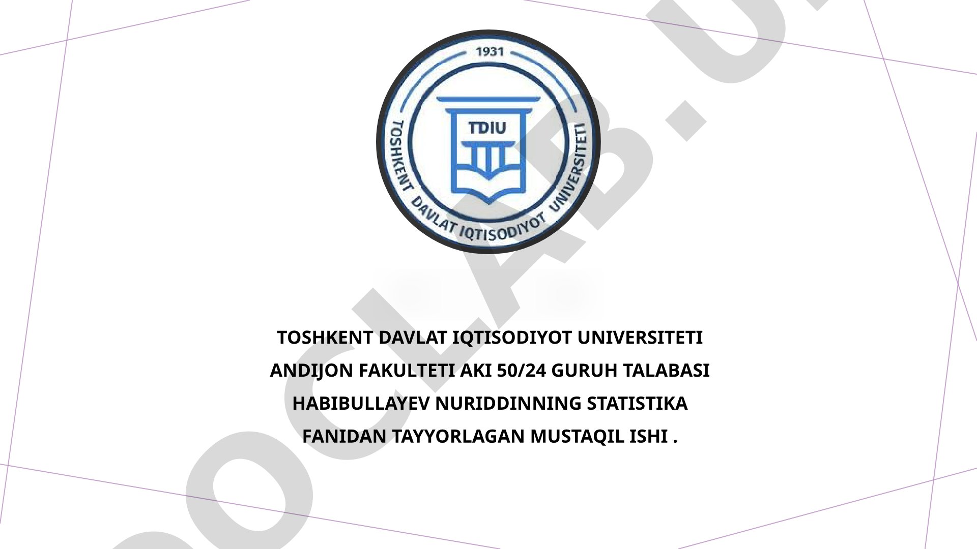 Statistikada asosiy taqsimot turlari