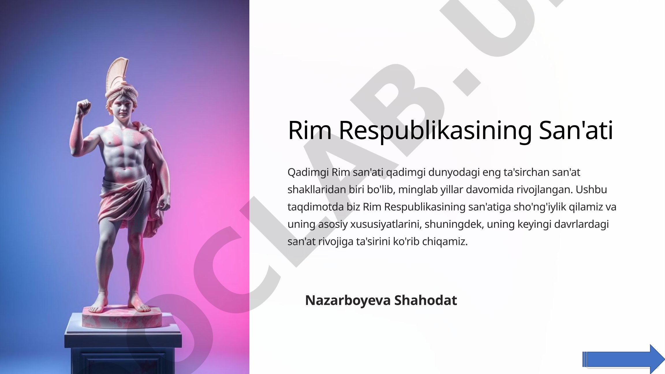 Rim Respublikasining San'ati