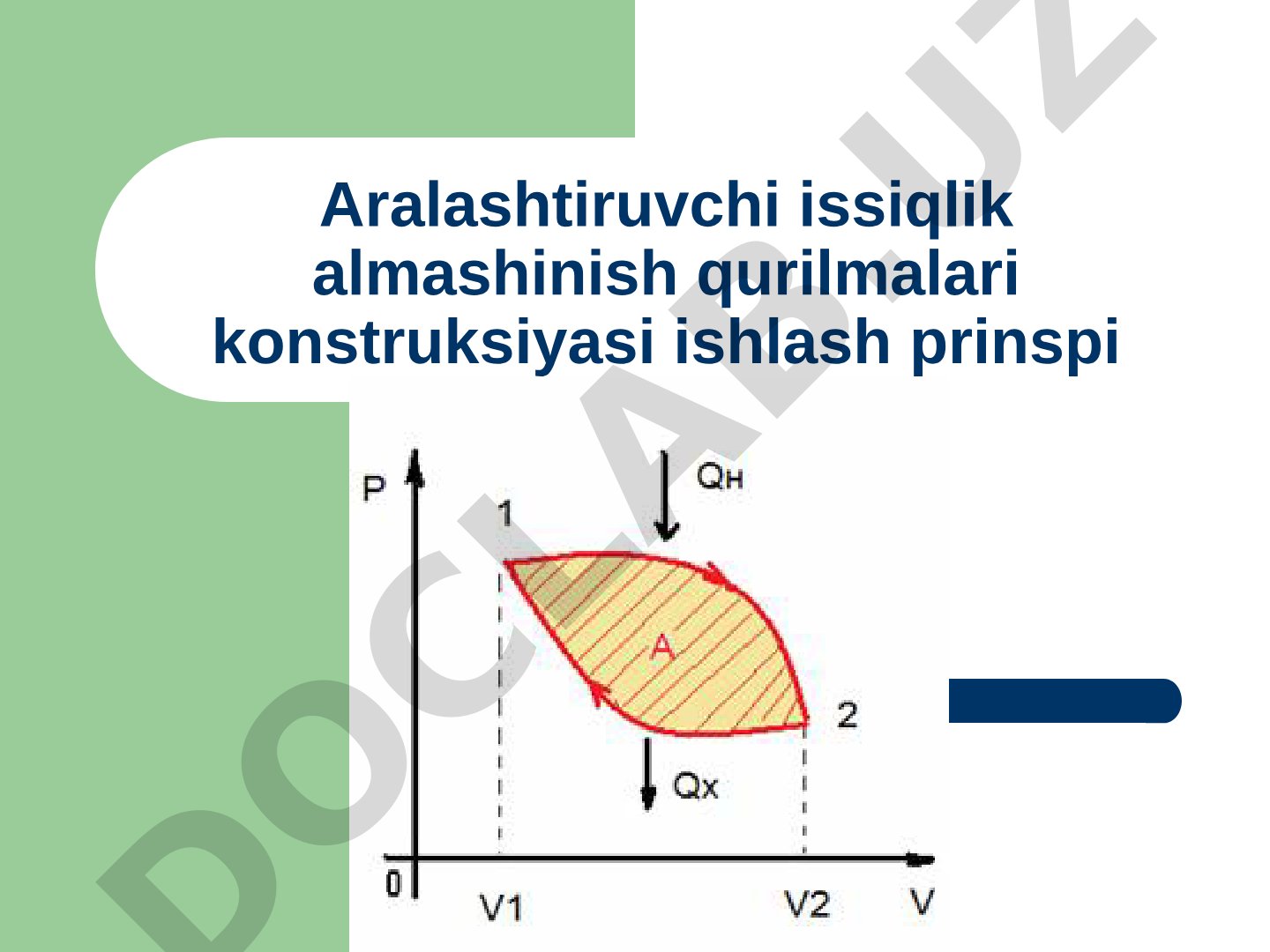 Aralashtiruvchi issiqlik almashinish qurilmalari konstruksiyasi ishlash prinspi