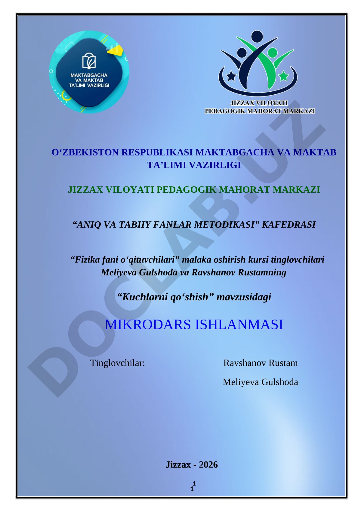 Kuchlarni qo‘shish