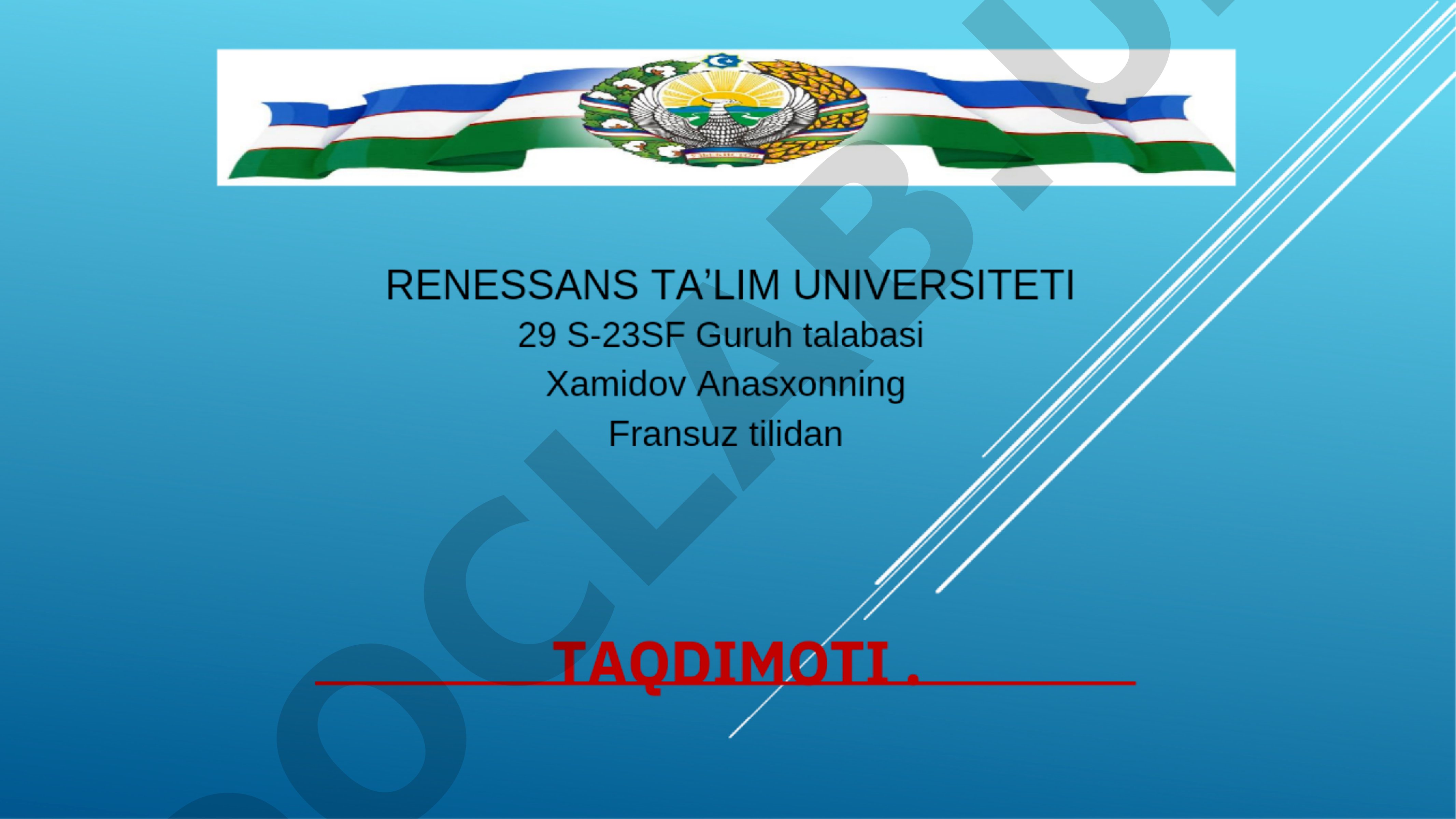 Mavzu keltirilmagan