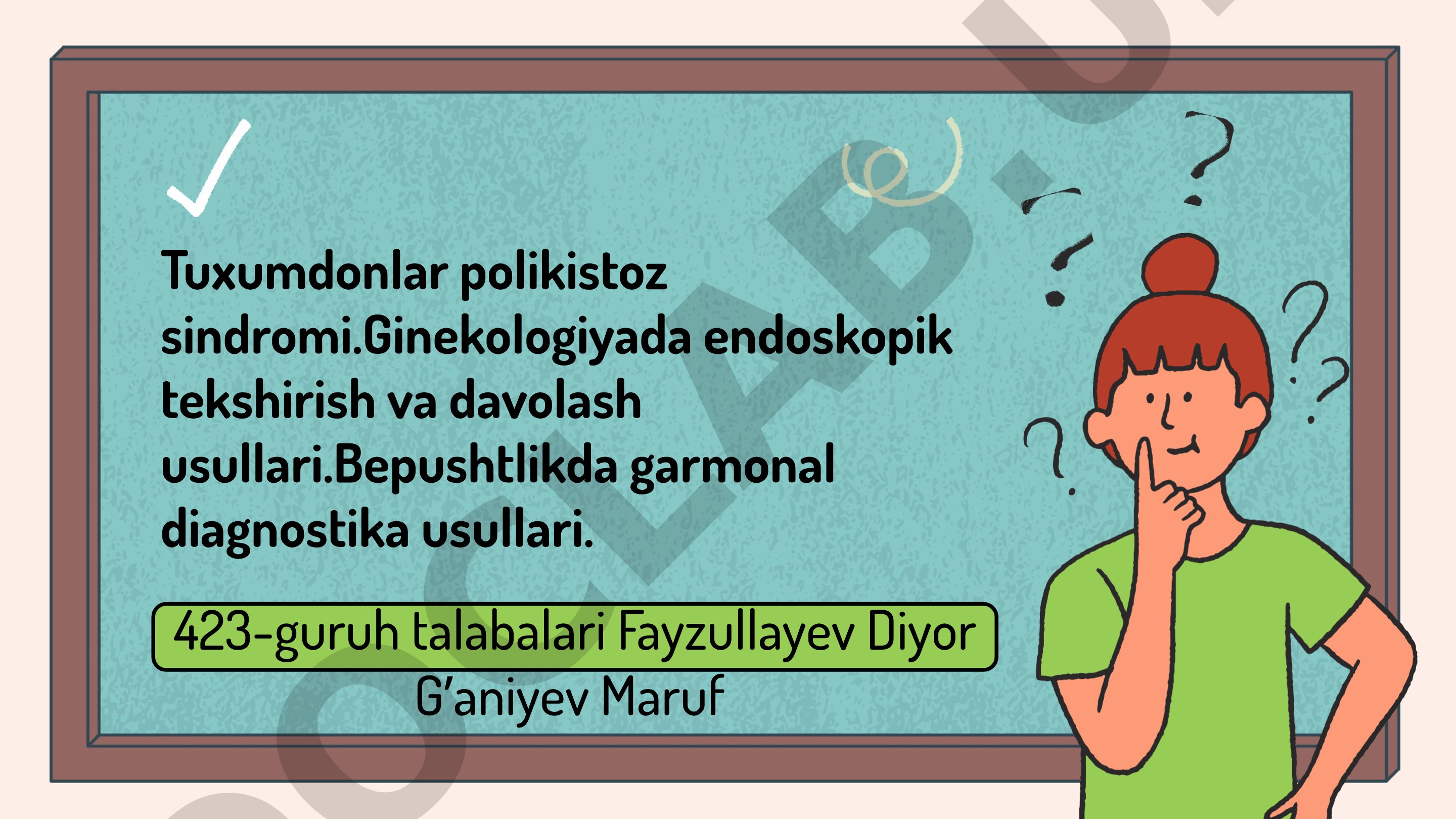 Tuxumdonlar polikistoz sindromi diagnostikasi va davolash usullari