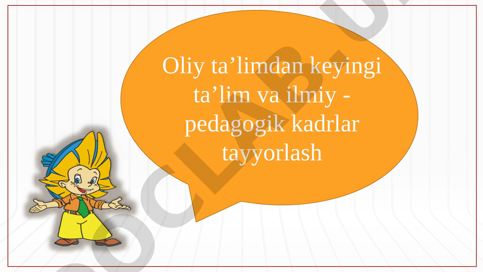 Oliy ta’limdan keyingi ta’lim va ilmiy - pedagogik kadrlar tayyorlash