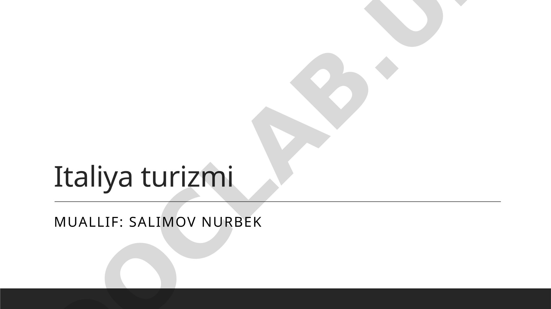 Italiya turizmi