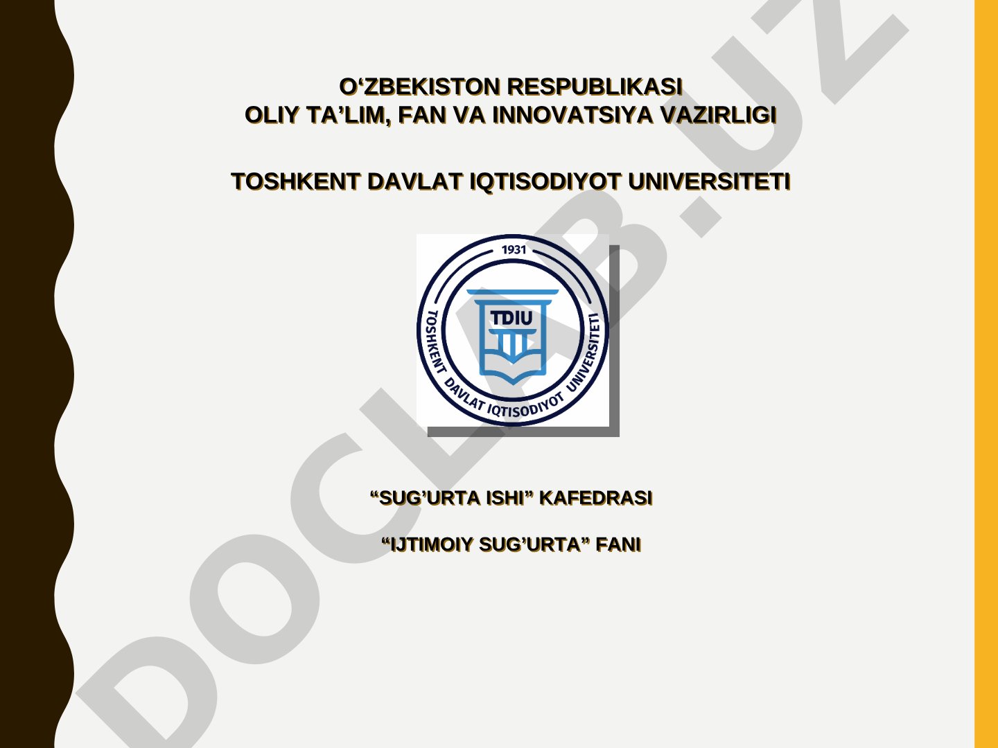 Bozor iqtisodiyoti sharoitida ijtimoiy himoya tizimining ahamiyati va vazifalari