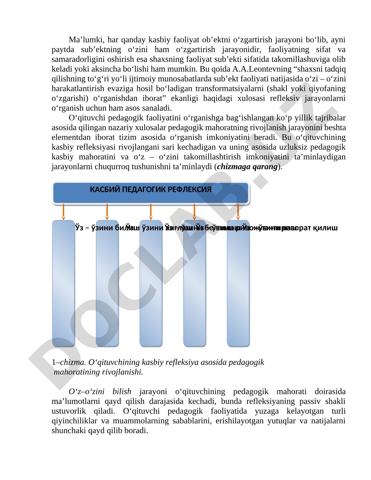 Kasbiy pedagogik refleksiya va o‘z-o‘zini takomillashtirish