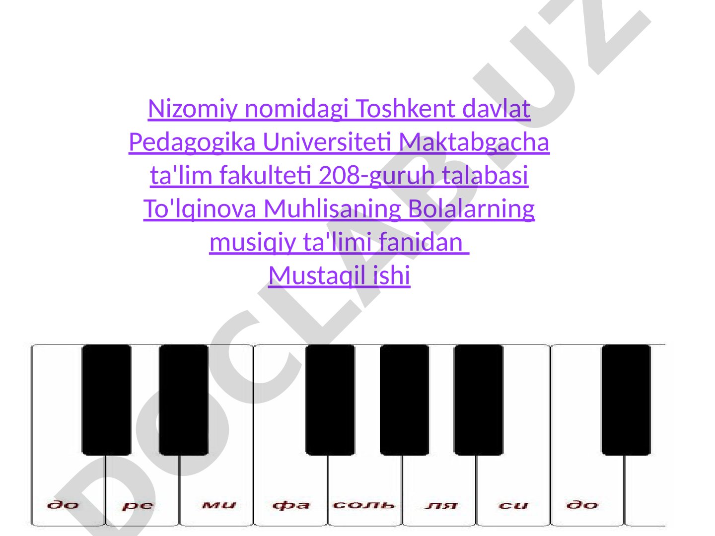 Maktabgacha ta'lim tashkilotlarida musiqaviy tarbiyaning maqsad va vazifalari