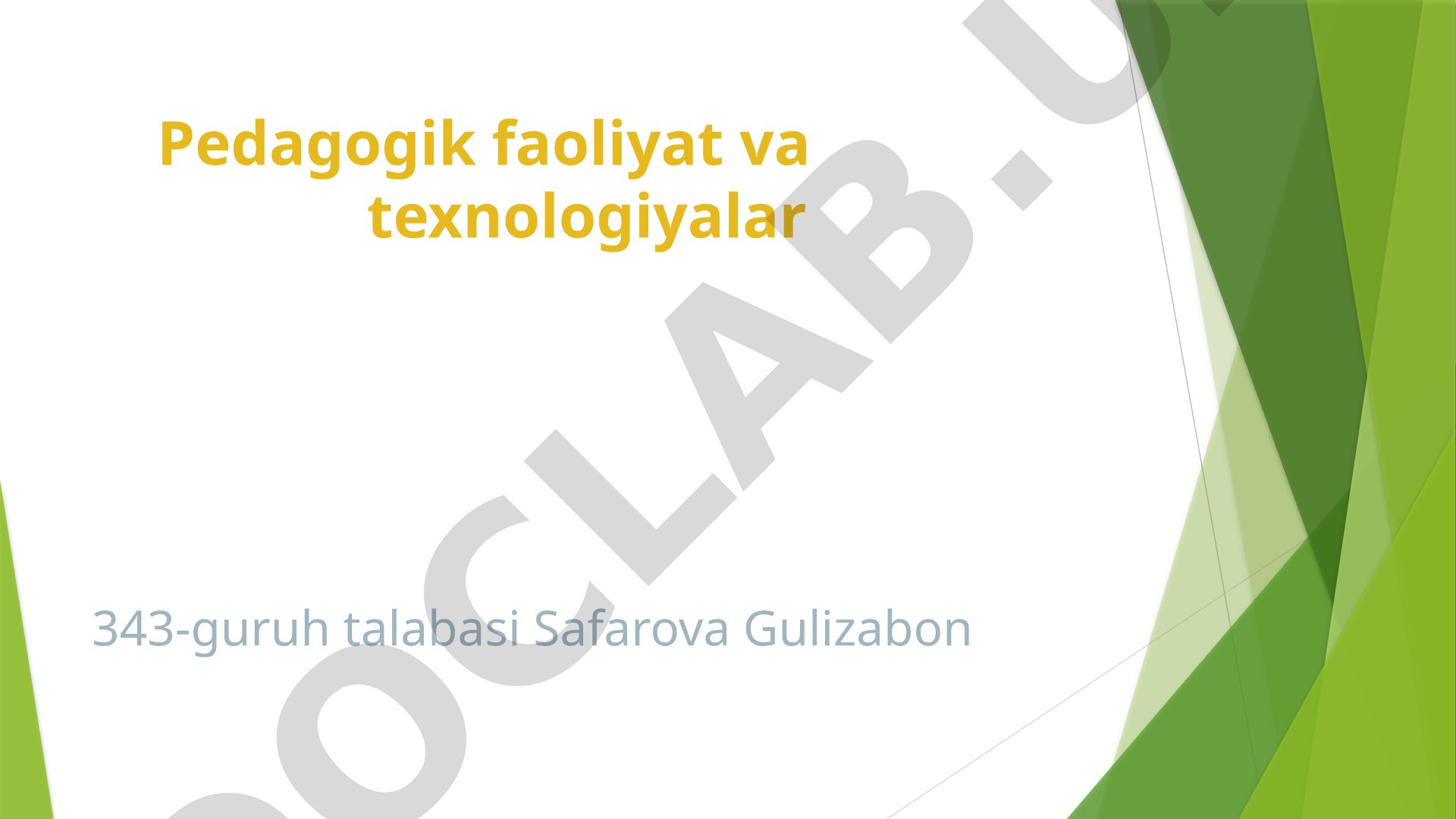 Oliy ta’lim o‘quv jarayonini tashkil etishda innovatsion texnologiyalarning roli