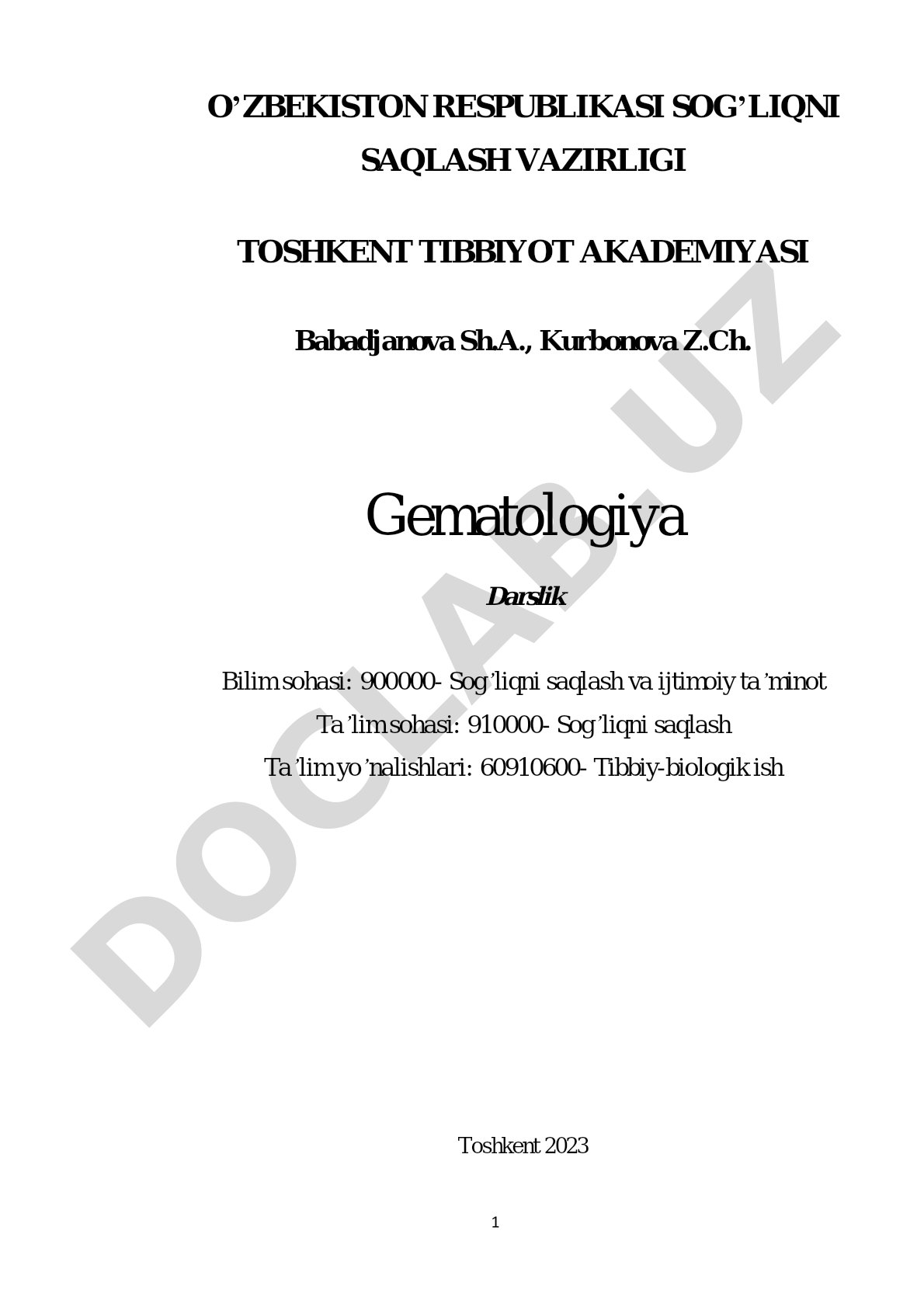 Gematologiya