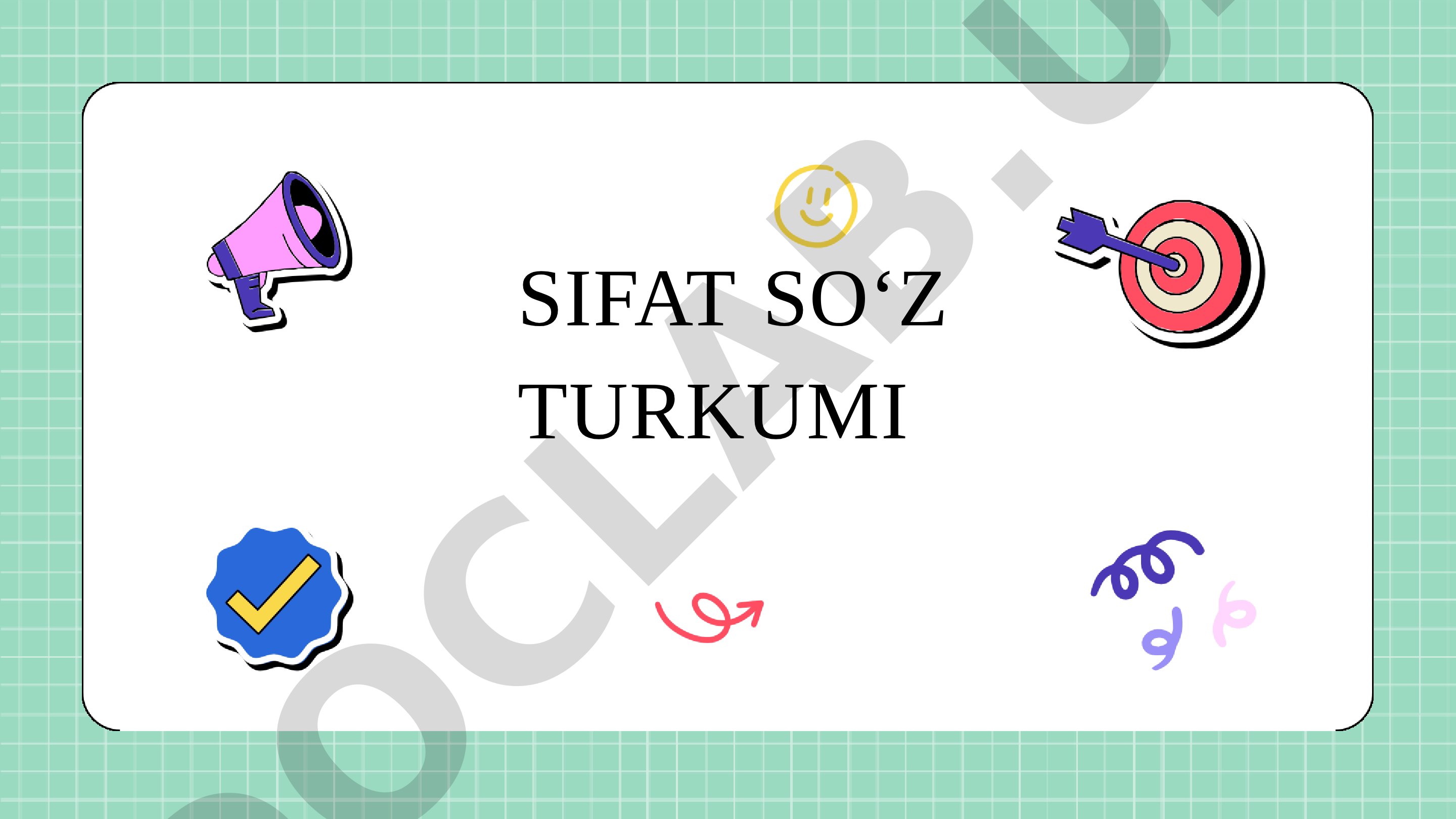 Sifat so'z turkumi