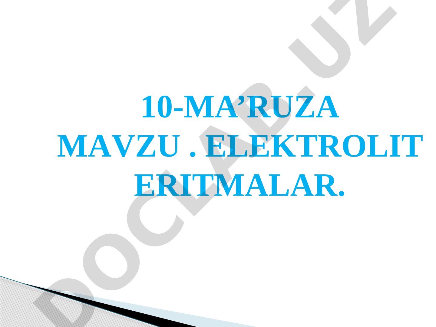 Elektrolit eritmalari
