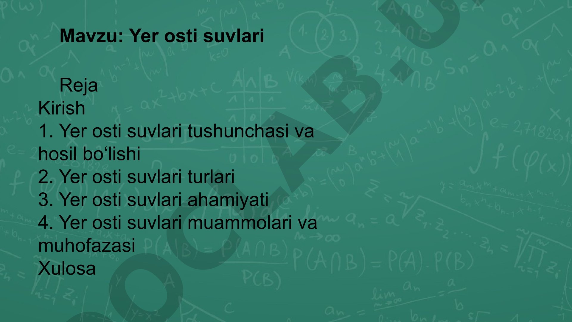 Yer osti suvlari