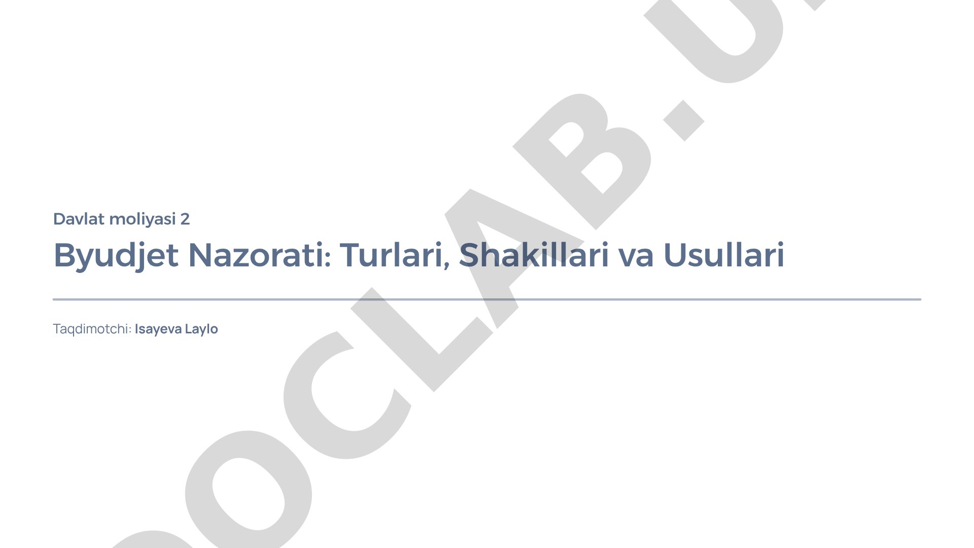 Byudjet Nazorati: Turlari, Shakillari va Usullari