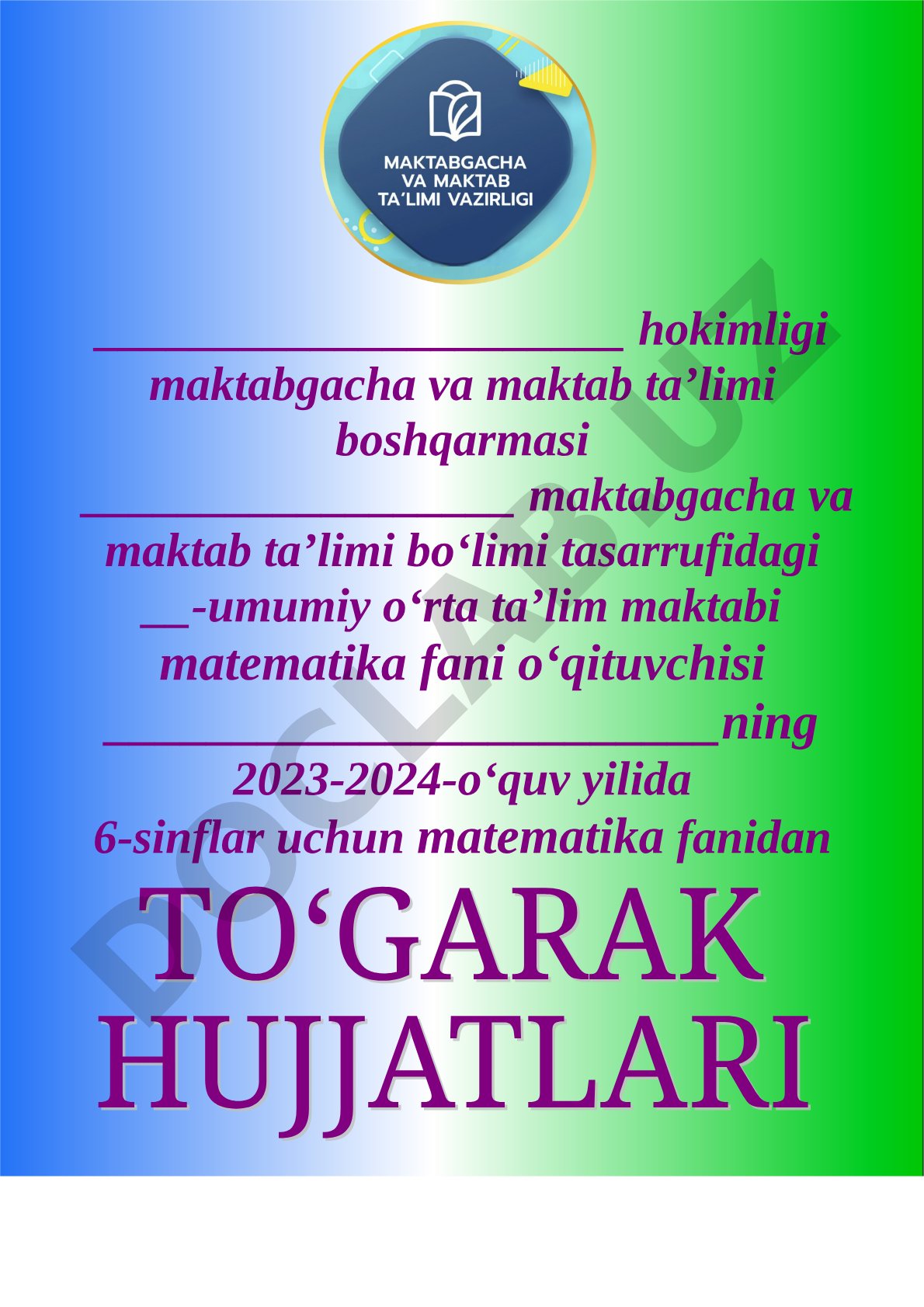 2024-2025 o'quv yili uchun Al-Xorazmiy to'garagi ish rejasi