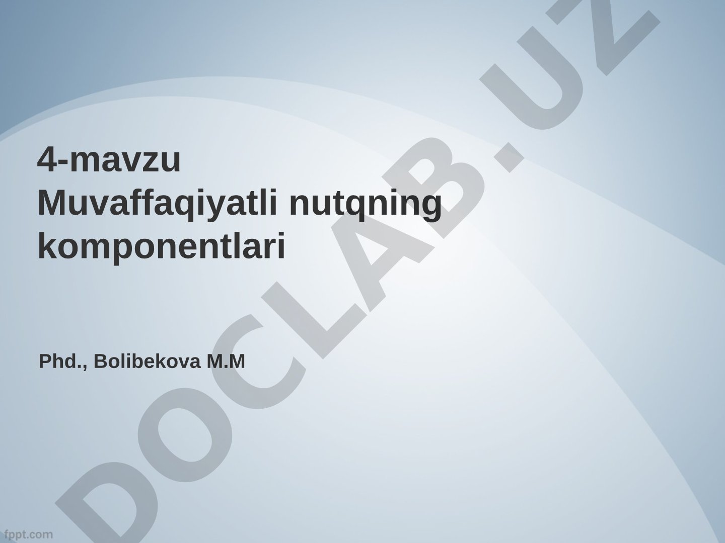Muvaffaqiyatli nutq komponentlari, tayyorlash bosqichlari va so'zlash usullari bayon