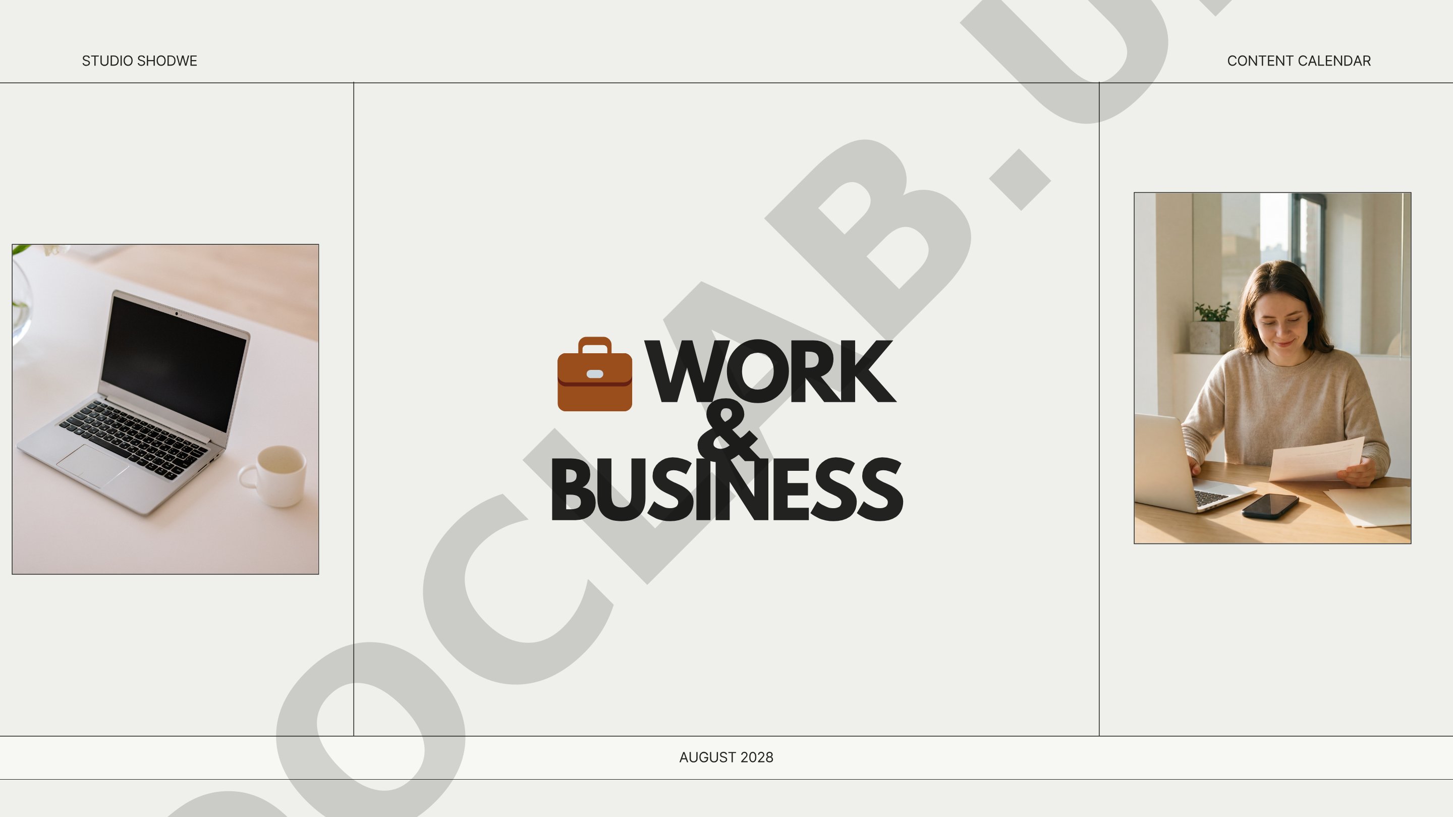 August 2028 Studio Shodwe work & business content calendar