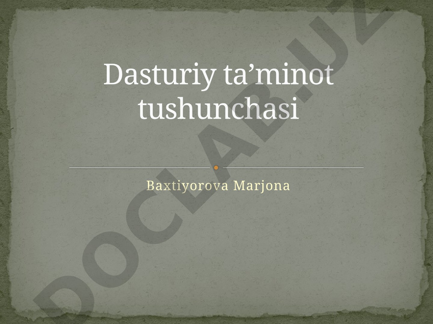 Dasturiy ta’minot nima, turlari, vazifalari va ahamiyati haqida tushuncha