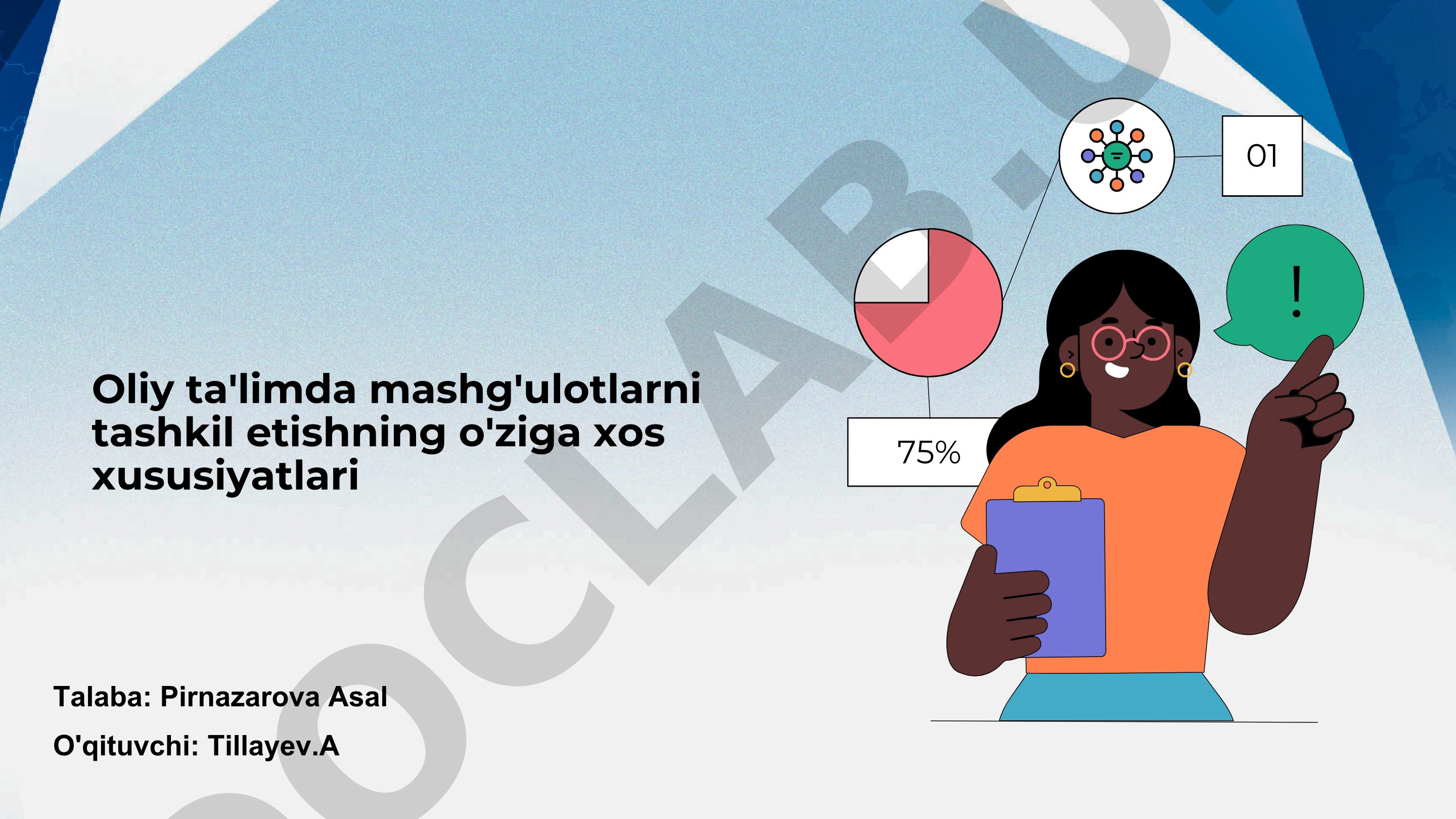 Oliy ta'limda mashg'ulotlarni tashkil etishning o'ziga xos xususiyatlari