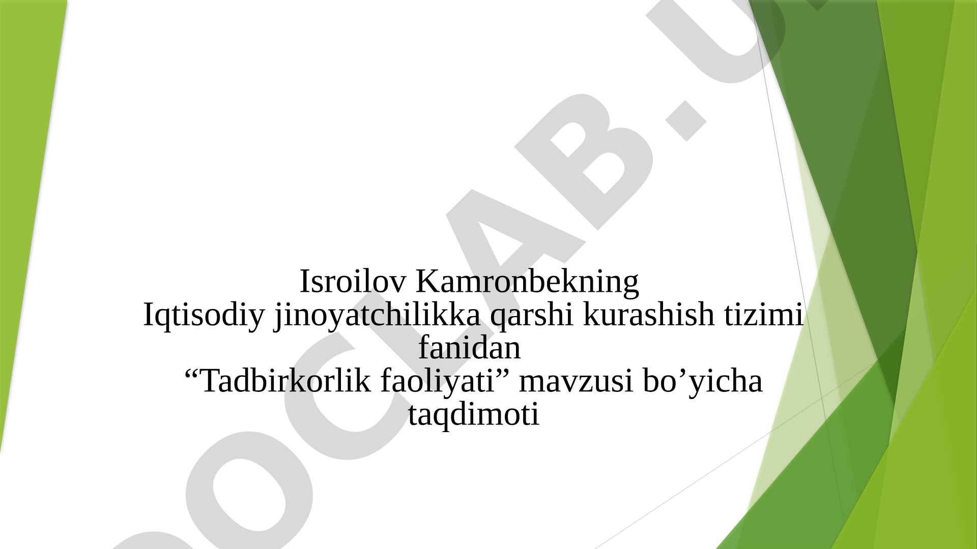 Tadbirkorlik tushunchasi, uning shakllari, iqtisodiy ahamiyati va tadbirkorlikdagi