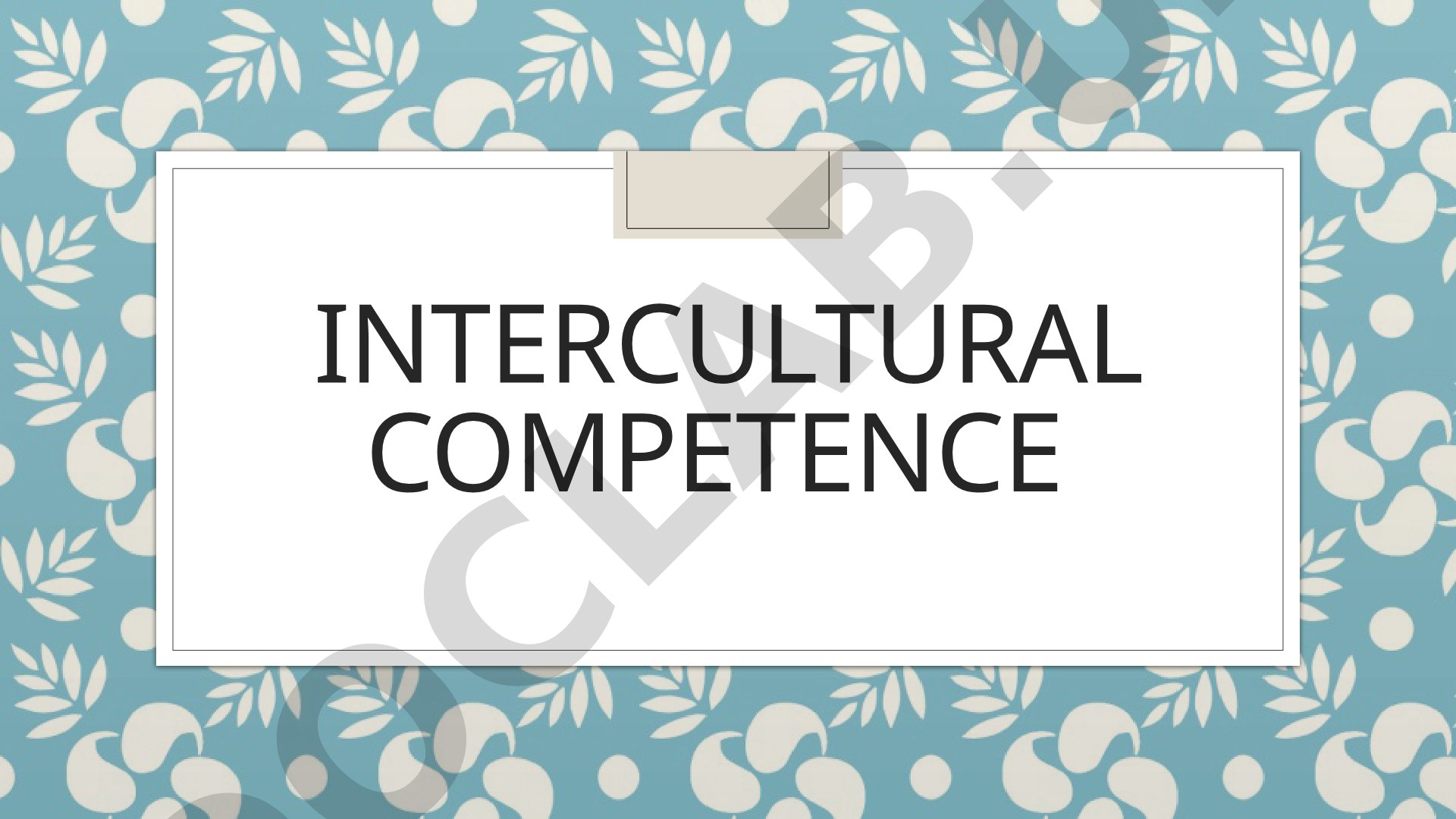 Intercultural Competence