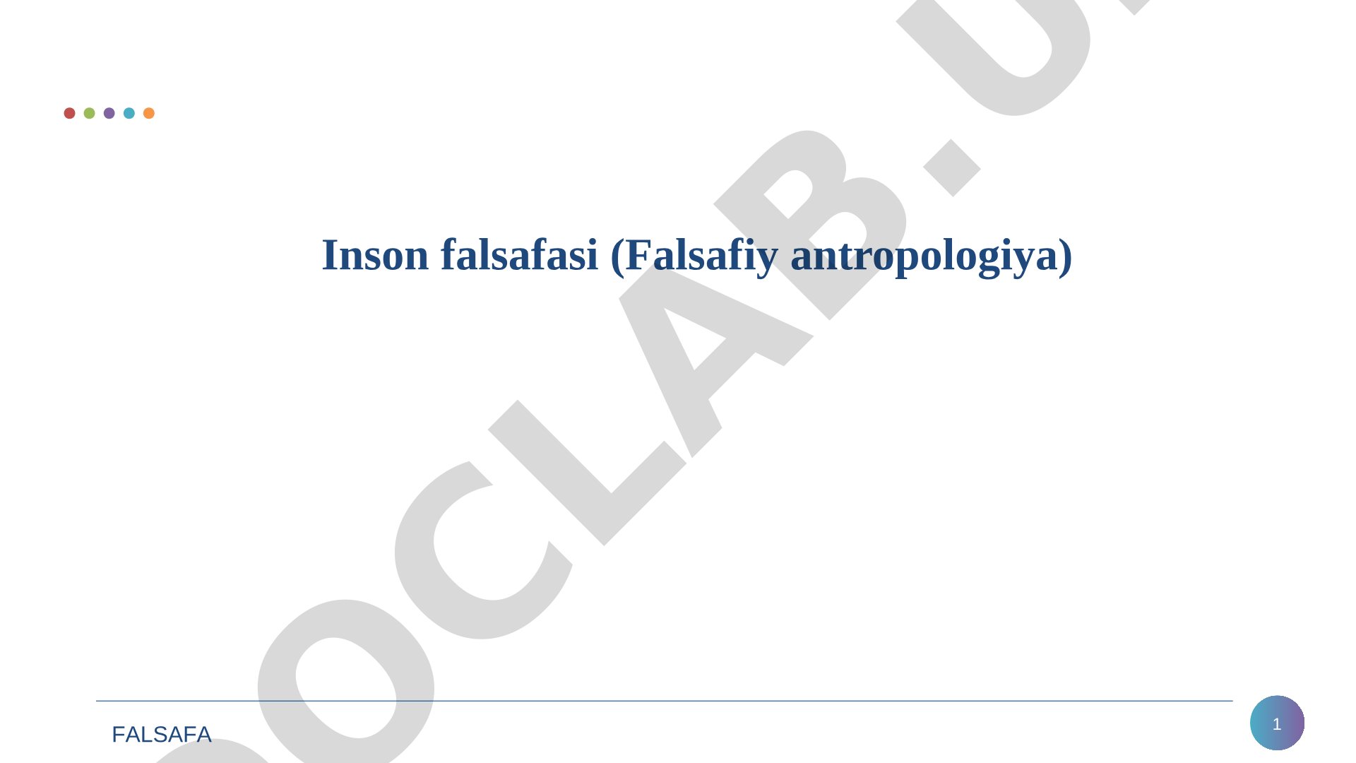 Inson falsafasi (Falsafiy antropologiya)