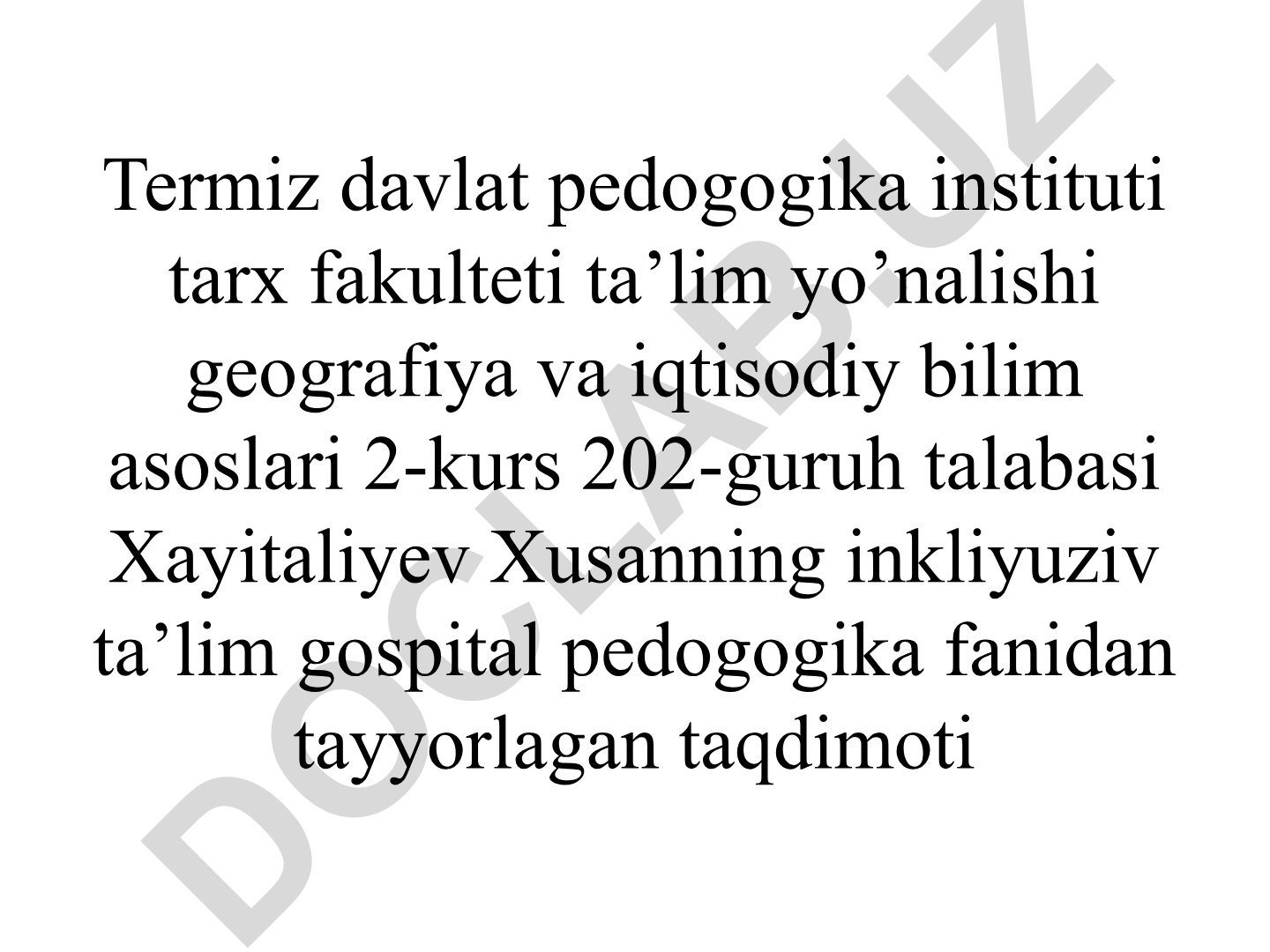 Alohida yordamga muhtoj bolalarda rivojlanishdagi nuqsonining chuqurligi va tuzilishiga qarab inklyuziya modellarini tanlash