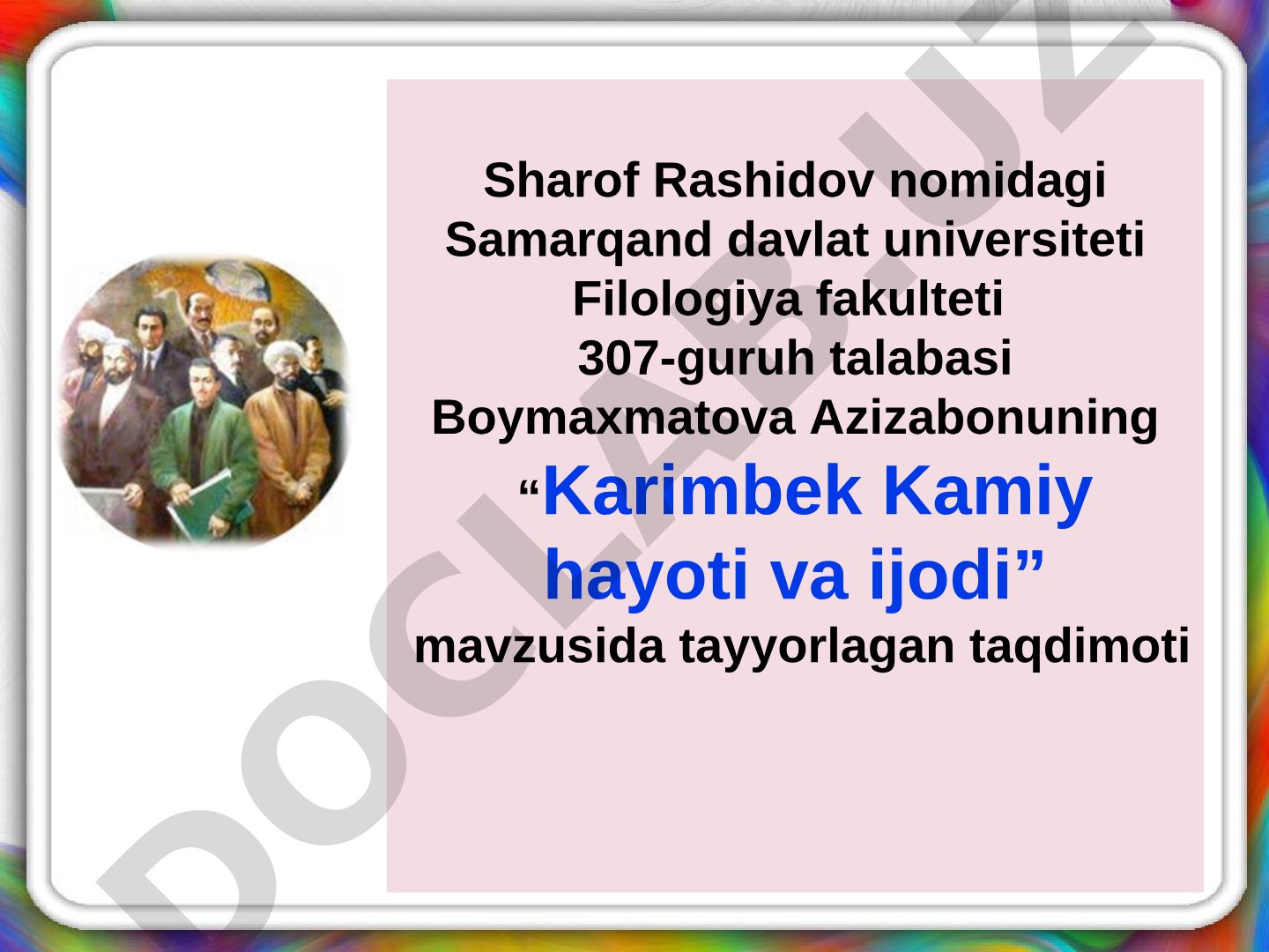 Karimbek Kamiy hayoti va ijodi