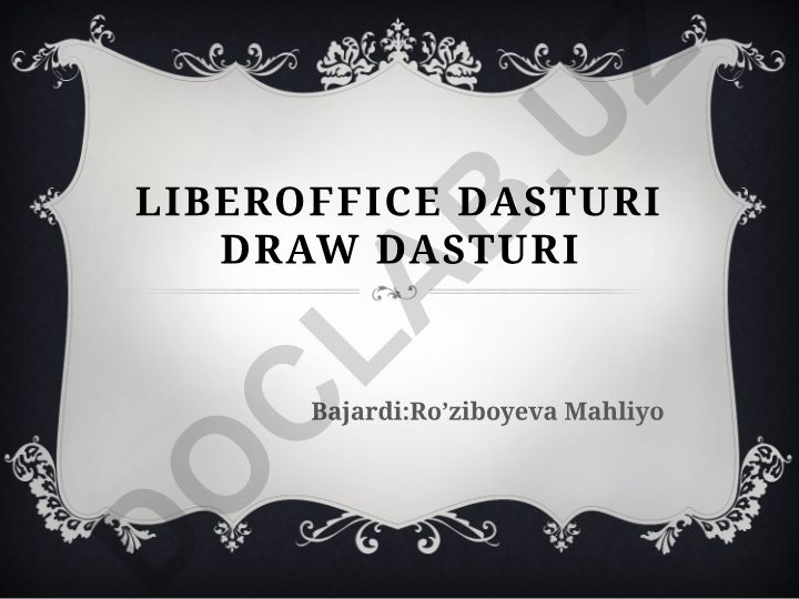 LibreOffice Draw dasturi haqida ma'lumot