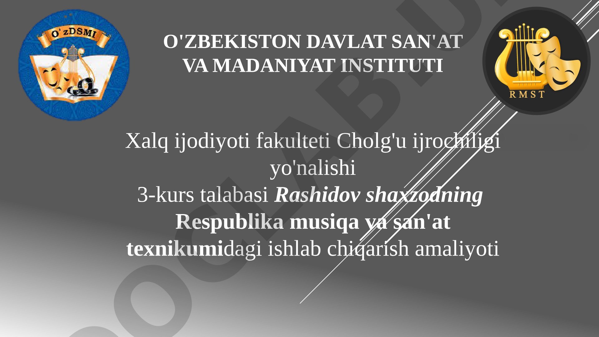 Respublika musiqa va san'at texnikumidagi ishlab chiqarish amaliyoti