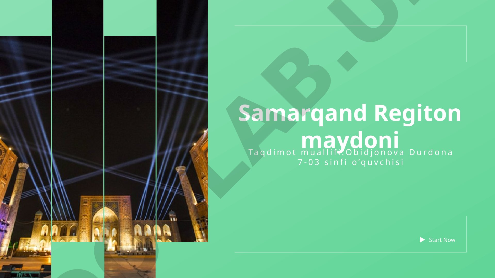 Samarqand Registon maydoni