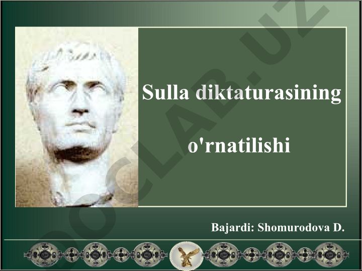 Sulla diktaturasining o'rnatilishi va Numidiya bilan urush