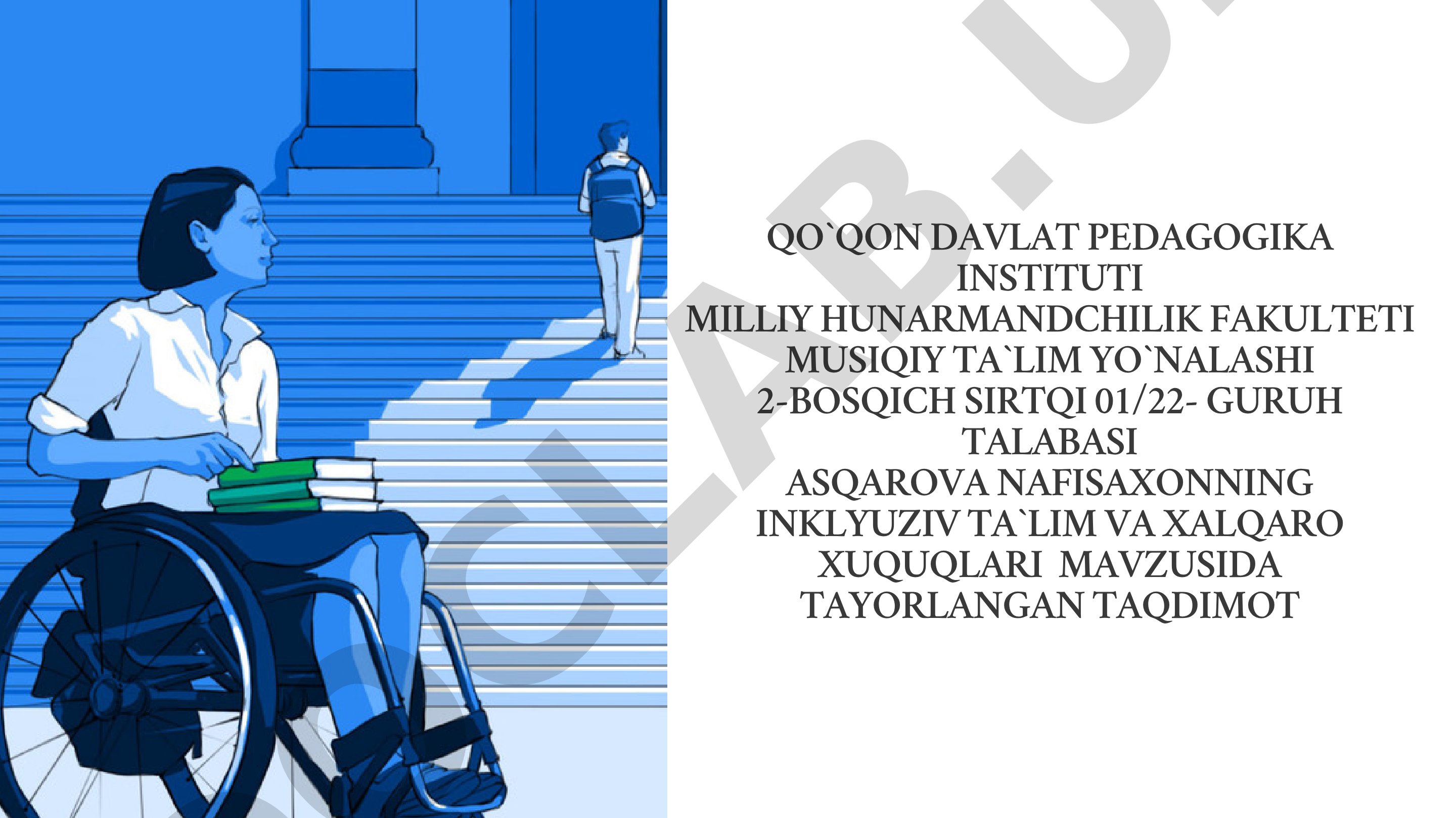 Inklyuziv ta'lim va xalqaro xuquqlari