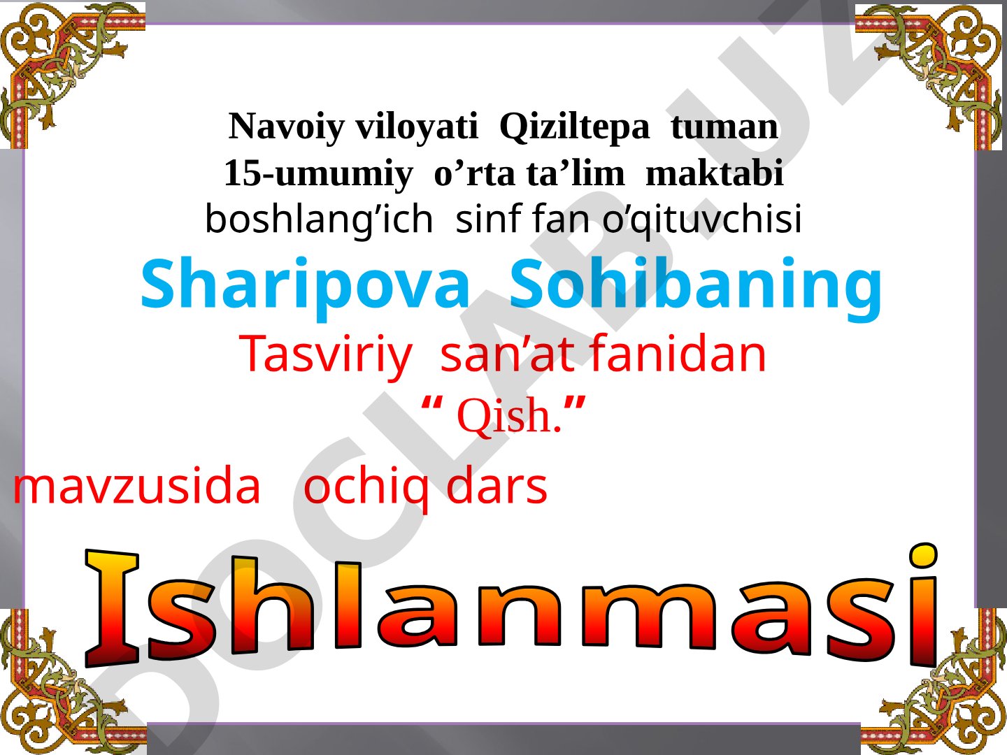 Qish mavzusida rasm ishlash